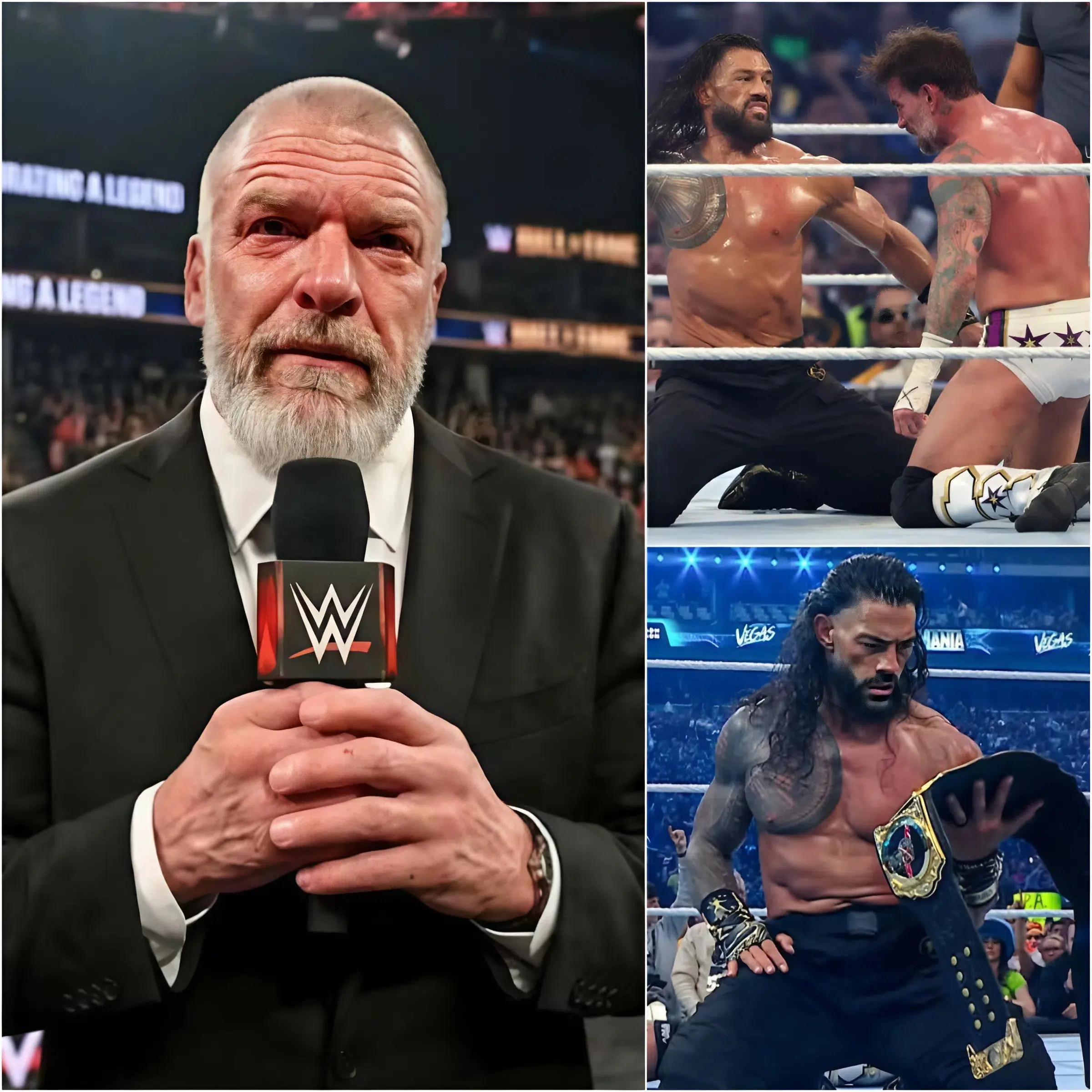 Cover Image for BREAKING MINUTES AGO: WWE icon Triple H finally SPEAKS OUT with a fiery message, backing Roman Reigns after his shocking exit from the WrestleMania 42 clash with CM Punk