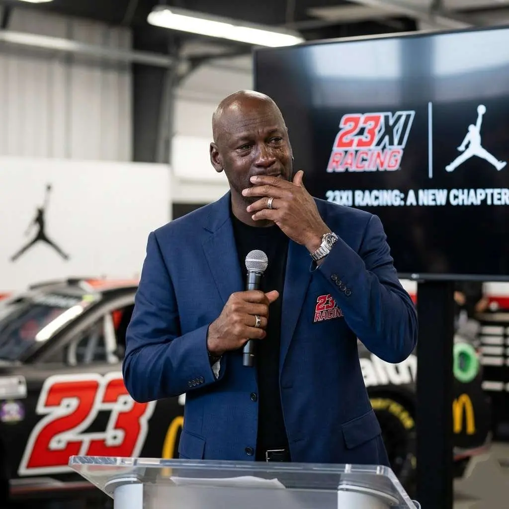 Cover Image for JUST 10 MINUTES AGO: NBA legend and 23XI Racing co-owner Michael Jordan has broken his silence with a powerful statement, stepping up to defend Bubba Wallace amid intense criticism following recent races