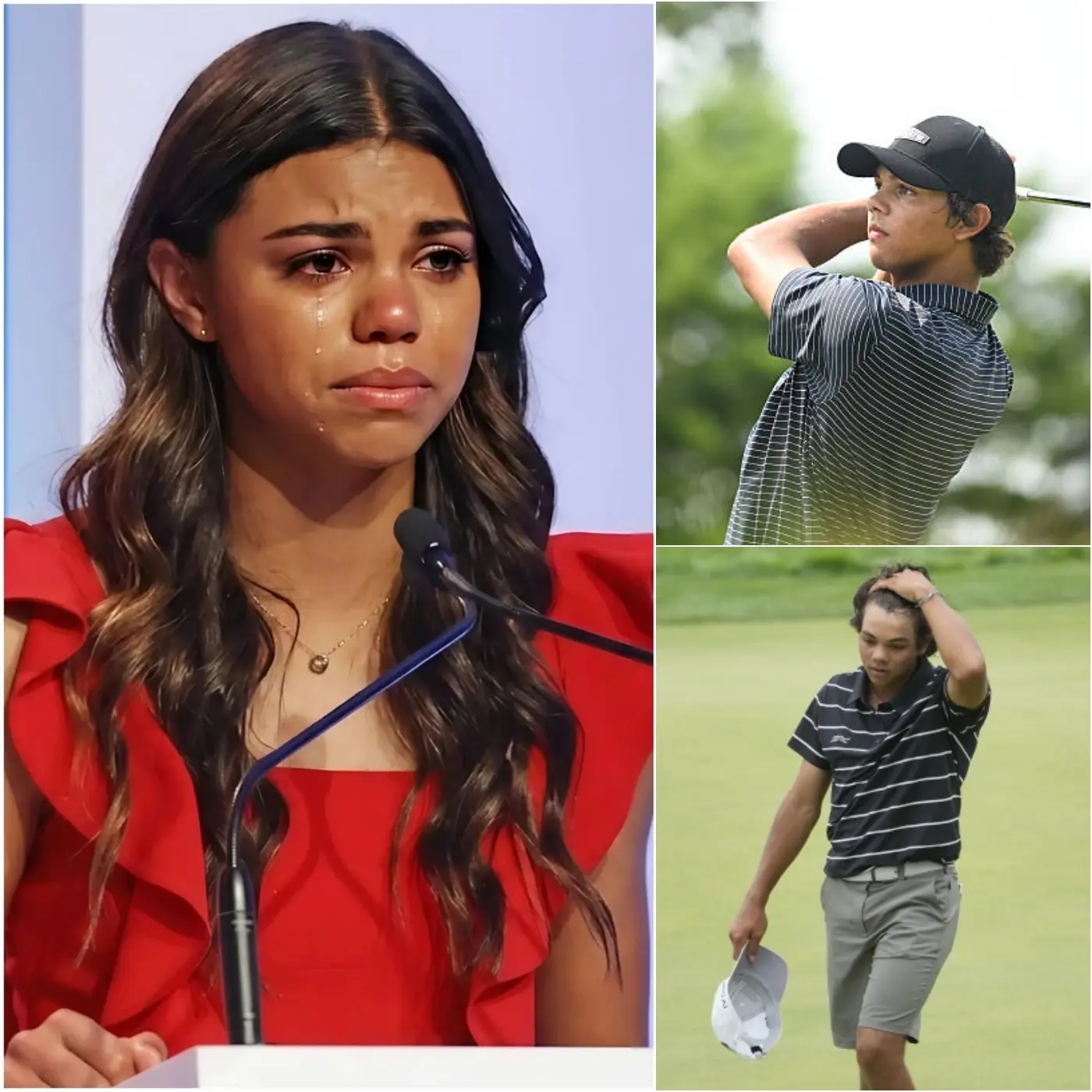 Cover Image for 🚨 ATTENTION: “He just wants to escape his father’s shadow…” — Sam Alexis Woods unexpectedly shared about his younger brother Charlie Woods, revealing pressures not everyone sees 👀