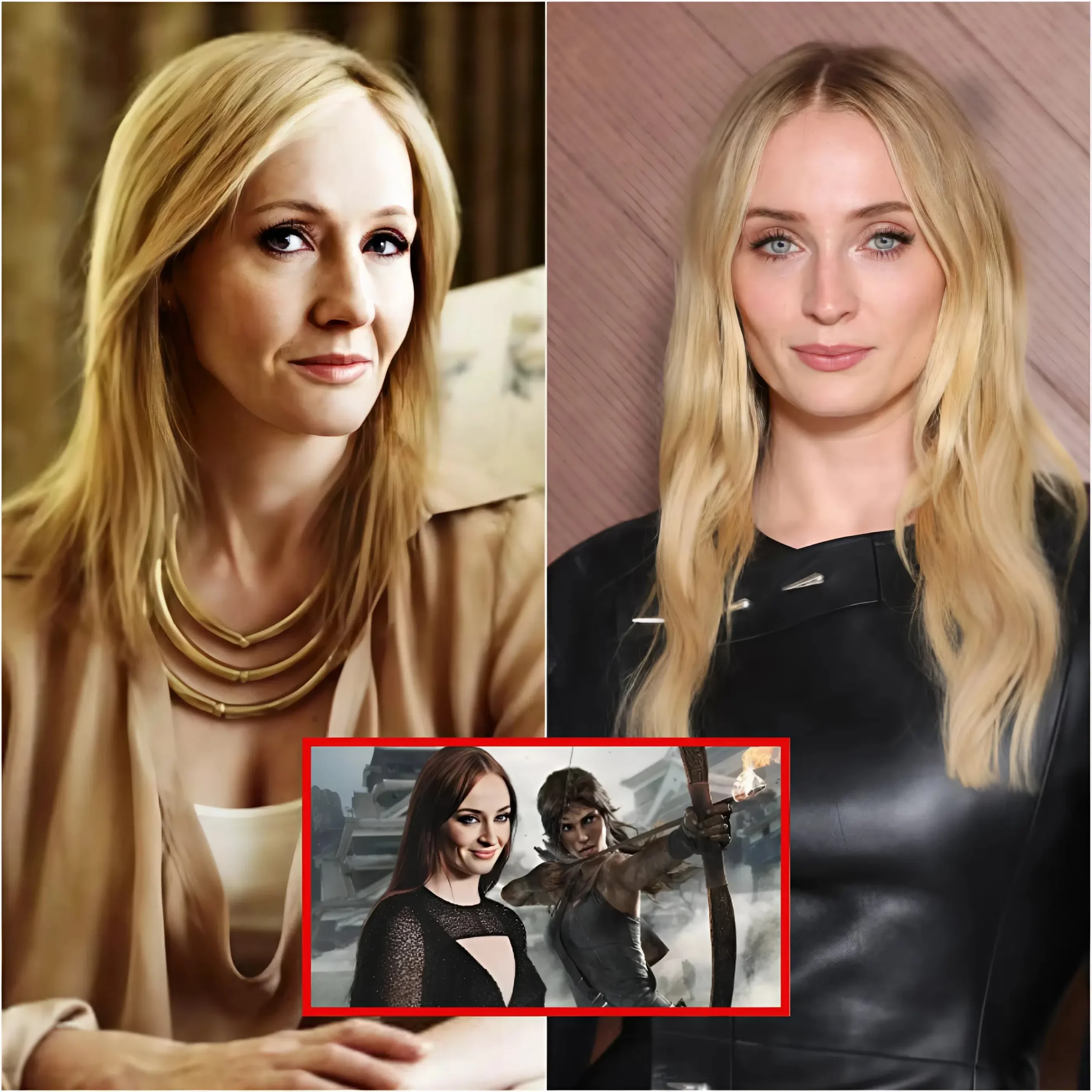 Cover Image for BREAKING NEWS 5 MINUTES AGO: J.K. Rowling has fiercely criticized the casting of Sophie Turner, dubbed “the whitest girl in America,” as Lara Croft, a character known for her brown skin and multicultural identity.