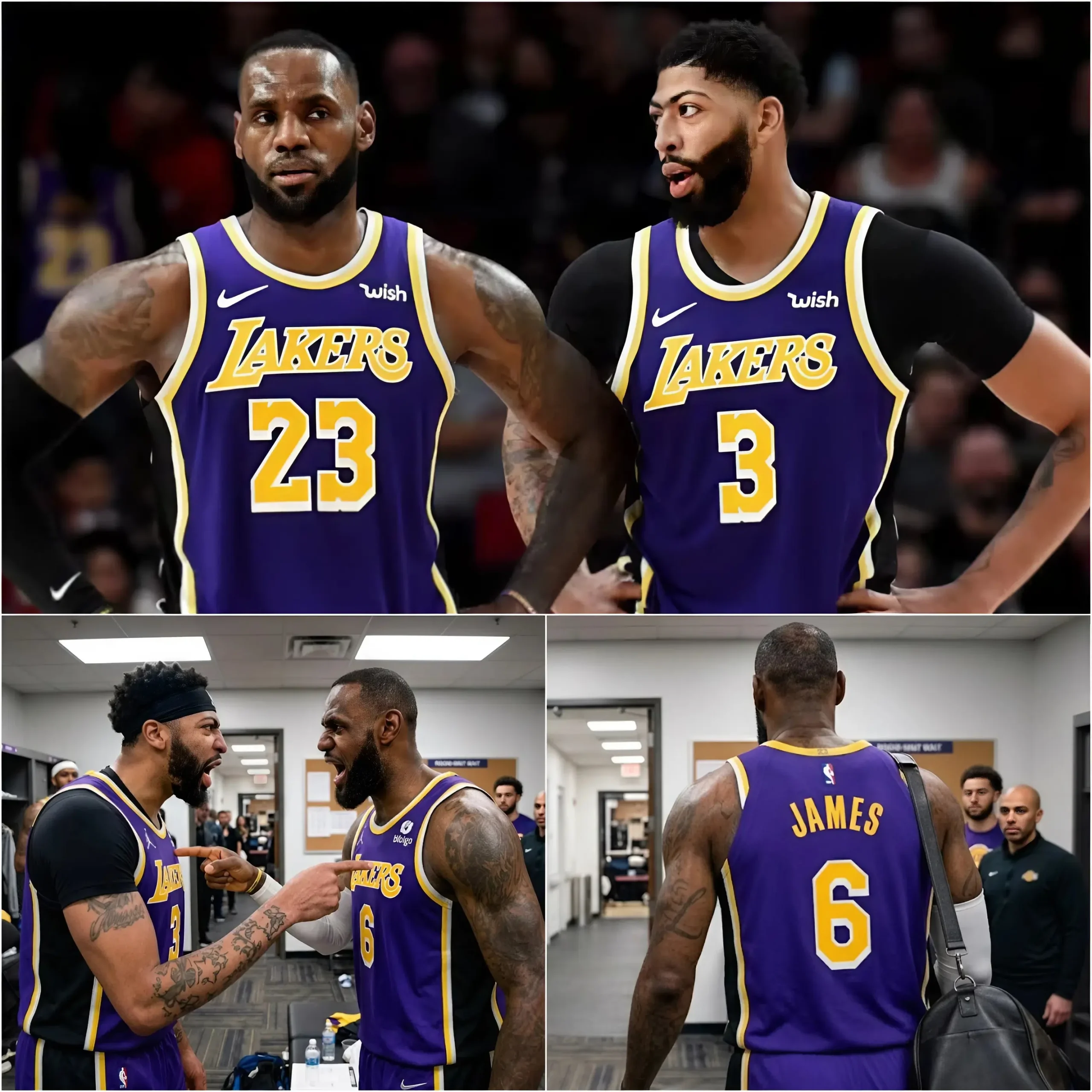 Cover Image for 📢 CONFIRMED: Tension erupted in the Los Angeles Lakers’ locker room just minutes before the game against the Houston Rockets! According to insider sources, LeBron James and Anthony Davis had a heated argument. Anthony Davis pointed directly at LeBron James and made a remark that embarrassed LeBron James, leading him to leave…
