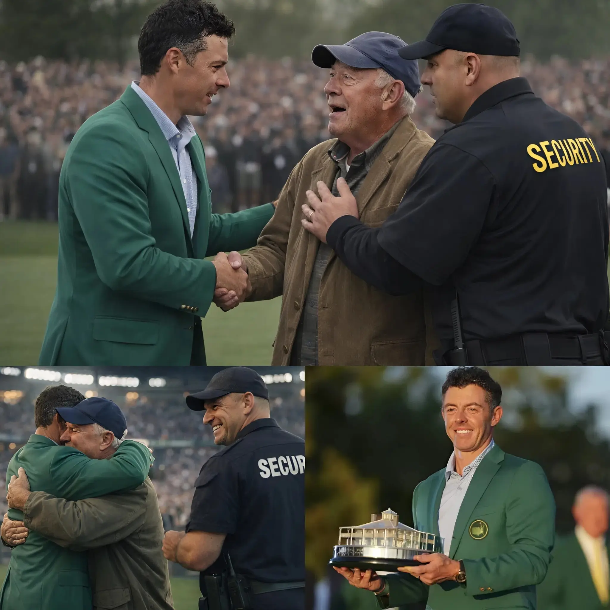 Cover Image for 🚨 Security staff tried to stop him, but Rory McIlroy calmly raised his hand and said, “Let him come closer.”