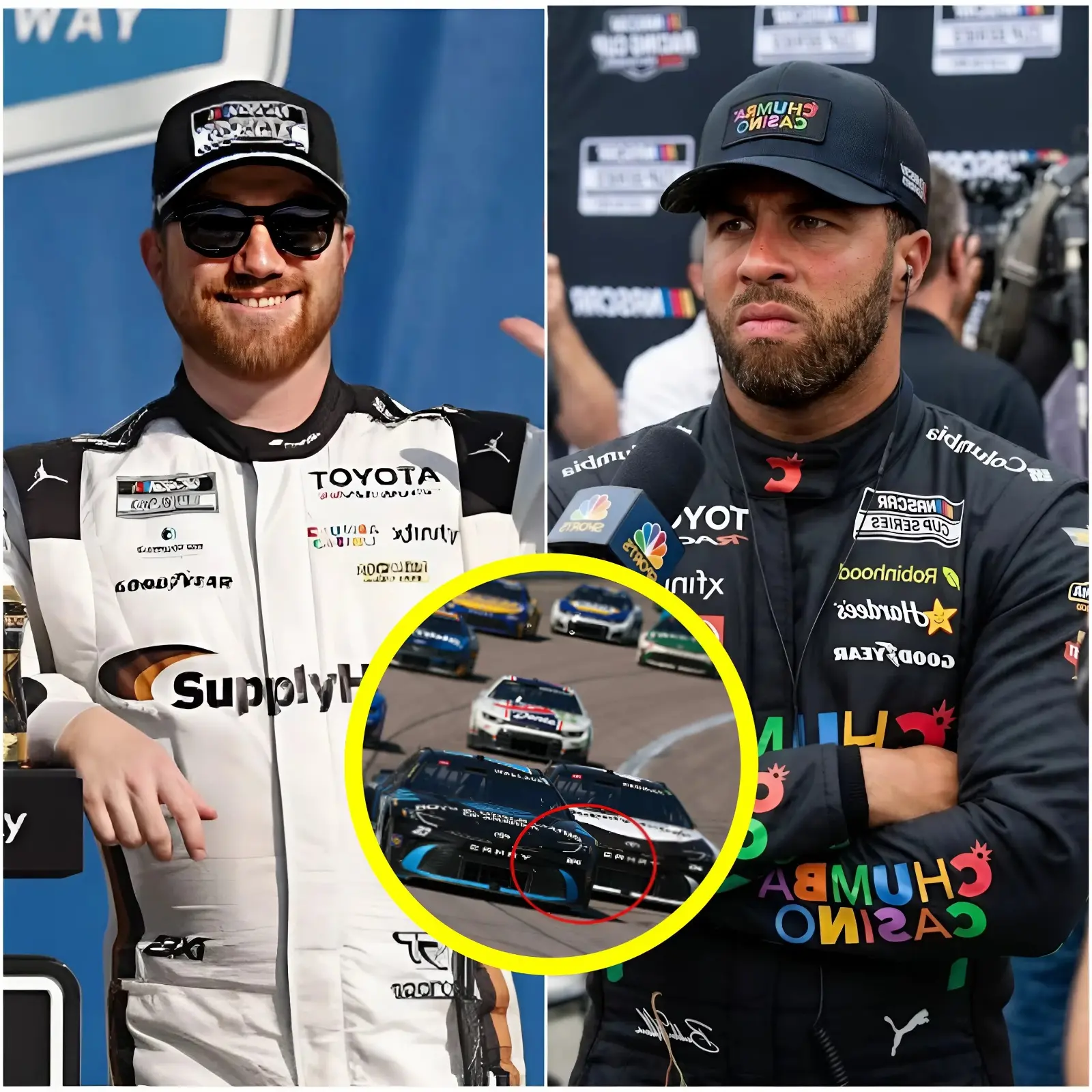 Cover Image for 😡 “I’M NOT A PUPPET FOR YOU TO PLAY WITH!…” Immediately after the race ended, Bubba Wallace sharply criticized Tyler Reddick over an allegedly illegal overtaking move during the NASCAR Cup Series race in Kansas, claiming it cost him a crucial advantage in the final moments.