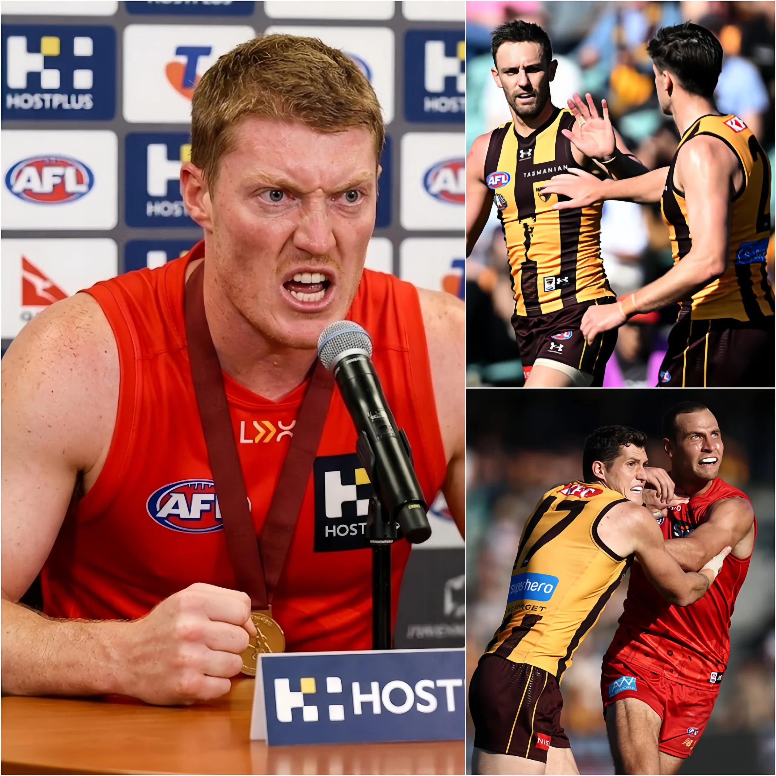 Cover Image for 🚨SHOCKING NEWS: AFL unexpectedly convenes an emergency meeting: After the Hawthorn Hawks defeated the Gold Coast Suns 112-63, the most shocking moment of the evening didn’t happen on the court, but in the post-game press conference.