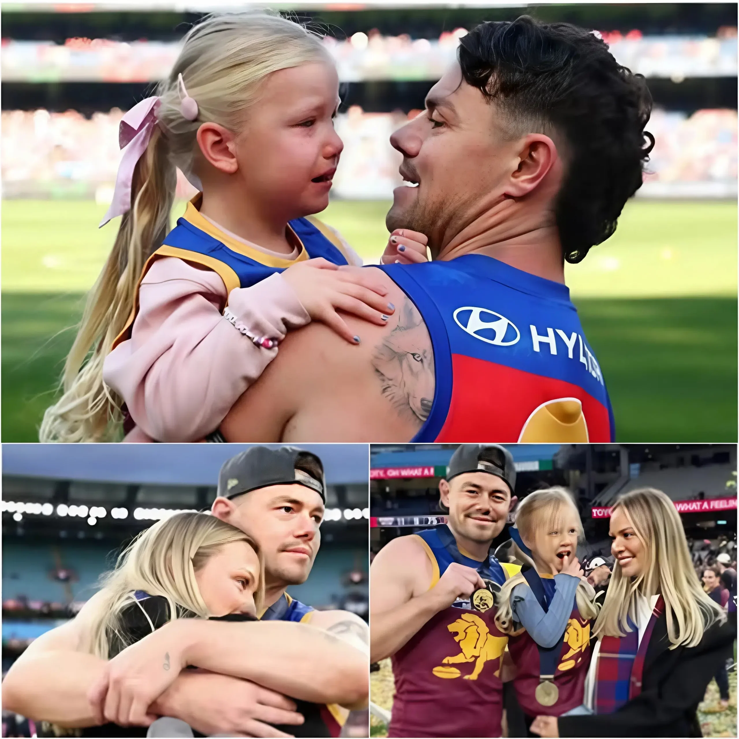 Cover Image for SHOCKING NEWS 💥 “We want my child to have a complete family” – Lachie Neale ANNOUNCES REUNION WITH EX-WIFE, UNEXPECTEDLY FANS AFL. Lachie Neale shed tears during an emotional reunion with his daughter – a small detail captured on camera is fueling speculation about his relationship………see more in the comments 👇