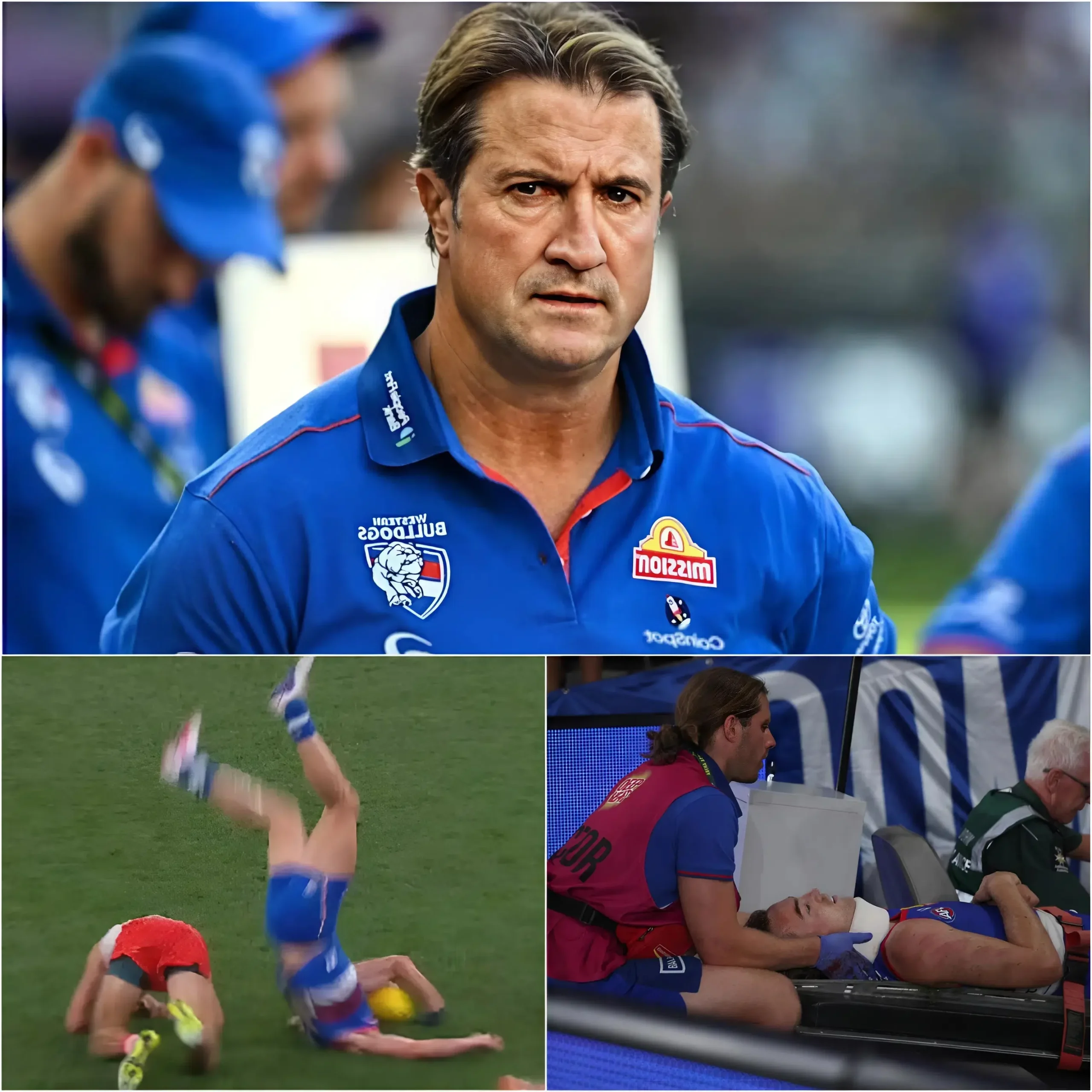Cover Image for “HE CAN’T PLAY ANYMORE, WE DID OUR BEST…” Western Bulldogs head coach Luke Beveridge has caused fans immense worry after providing an update on Aaron Naughton’s condition following a horrific on-field collision, and his future has been revealed…….see more in the comments 👇