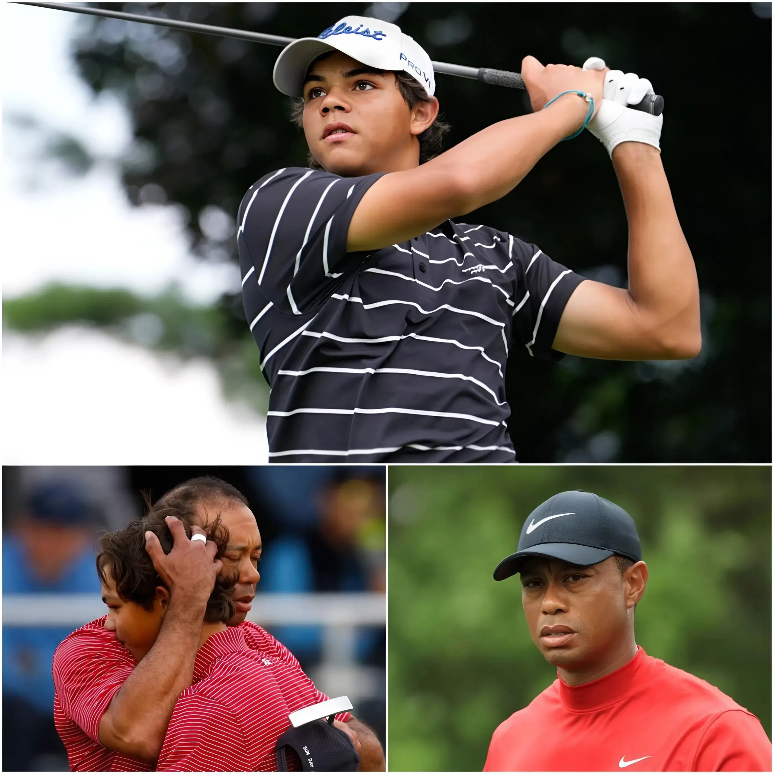 Cover Image for 💔 “DAD, I MISS YOU SO MUCH…” The entire golf community fell silent in a heartbreaking moment as Tiger Woods’ son choked back tears, longing only to be by his father’s side.