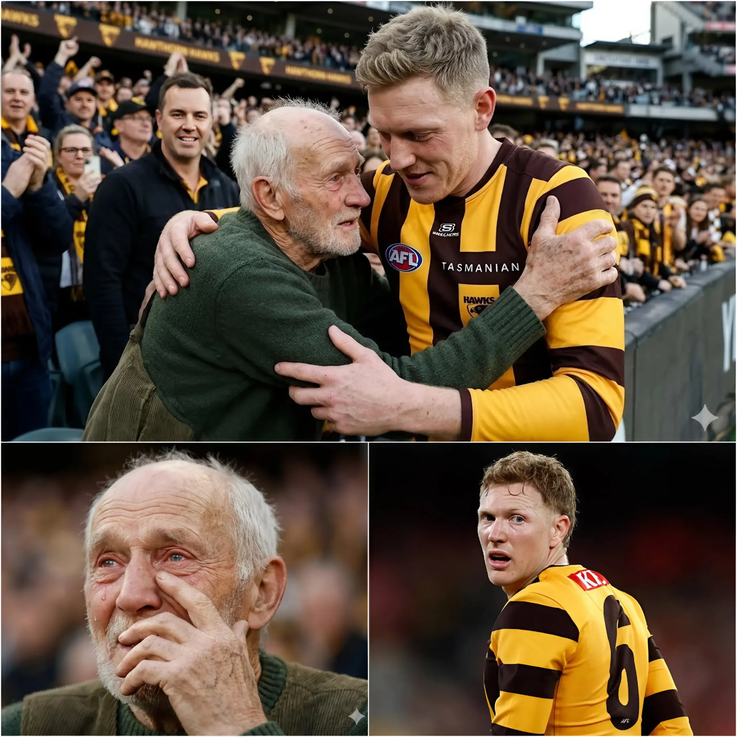 Cover Image for 💥 Security were just seconds away from stopping him, but James Sicily shook his head and said, “Let him come up here.” A man wearing worn-out sneakers and a faded baseball cap was desperately trying to hand over a handwritten note during a fan event. Security immediately stepped in