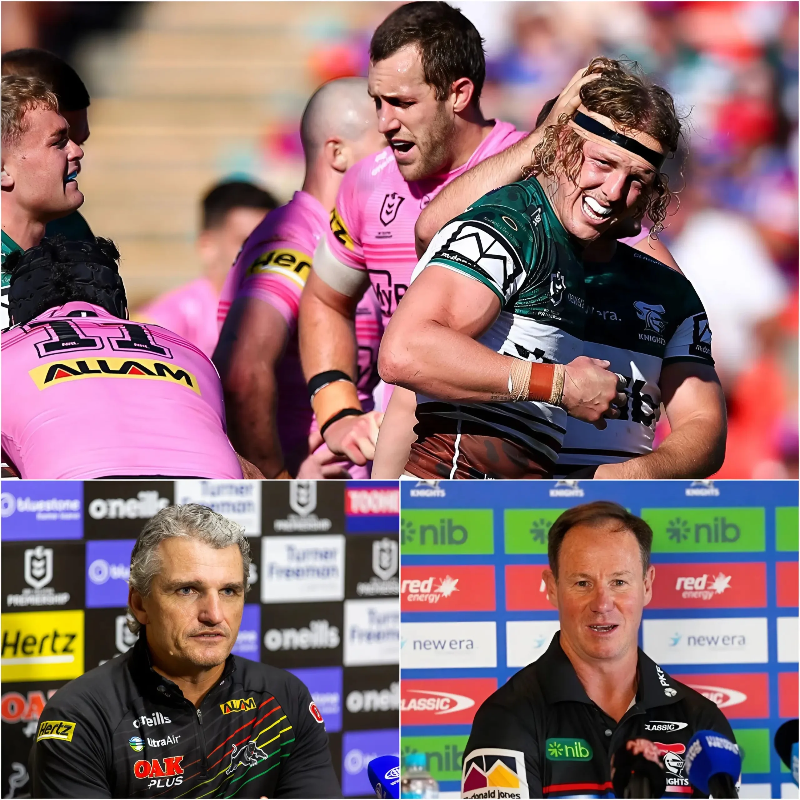 Cover Image for “To be honest, Newcastle Knights played the better game from start to finish. What we lacked was simply luck,” said Justin Holbrook, live on air, his voice dripping with visible agitation.