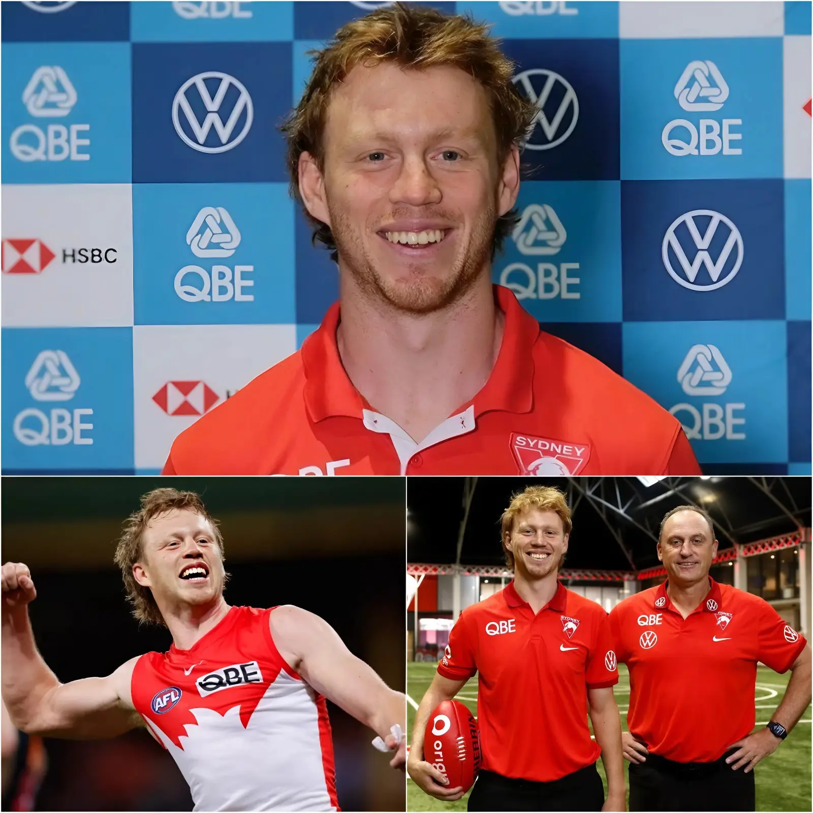 Cover Image for “I’VE BLED FOR THIS CLUB SINCE DAY ONE, AND I WANT TO KEEP BLEEDING FOR IT UNTIL THE VERY END.” Callum Mills, captain of the Sydney Swans, spoke with raw emotion about his long-term future at the club. As one of the most important figures in the team’s success