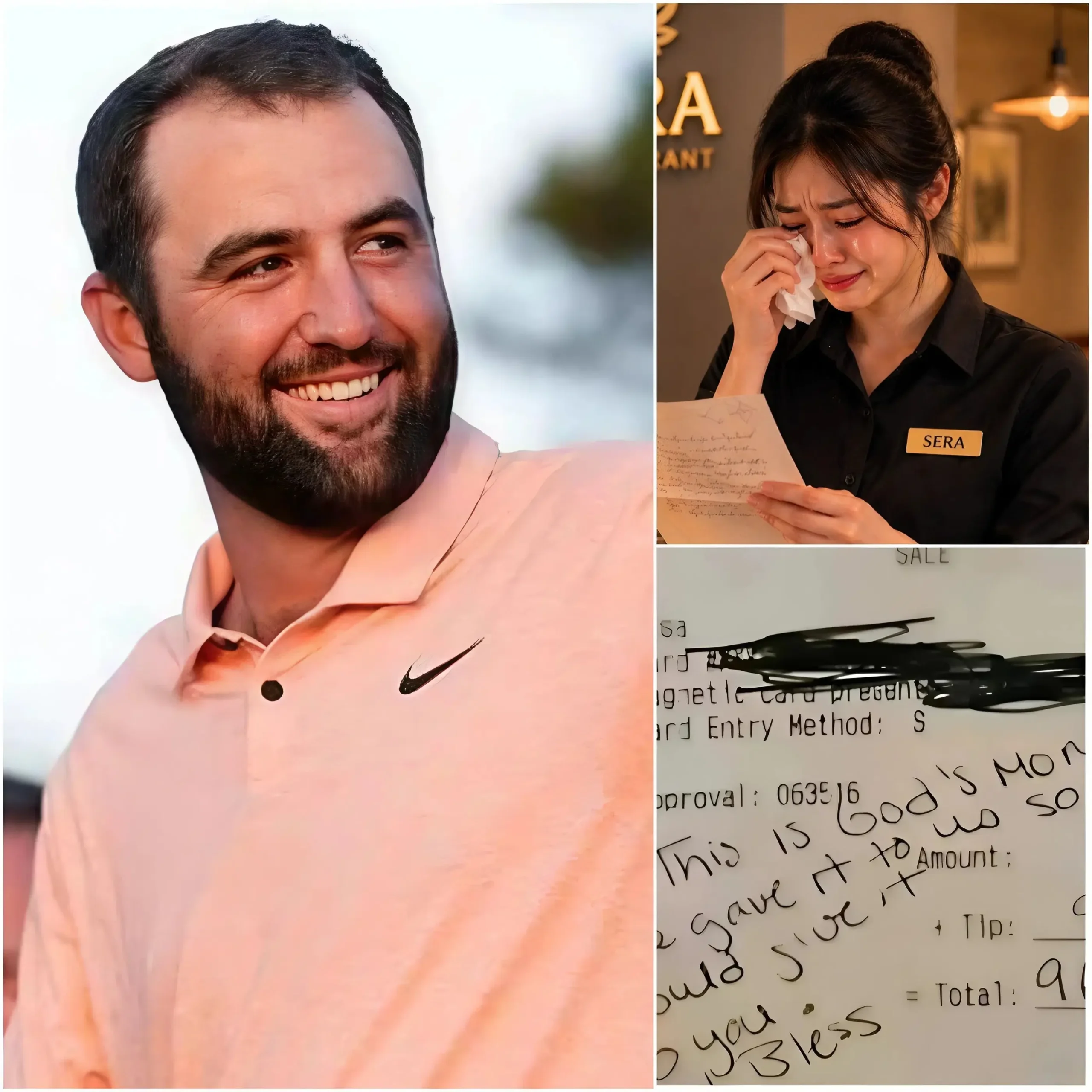Cover Image for ✨ Sera, a 22-year-old waitress at a small dinner in Dallas, had no idea that the calm, polite man she was serving was actually Scottie Scheffler—one of the world’s top golfers.
