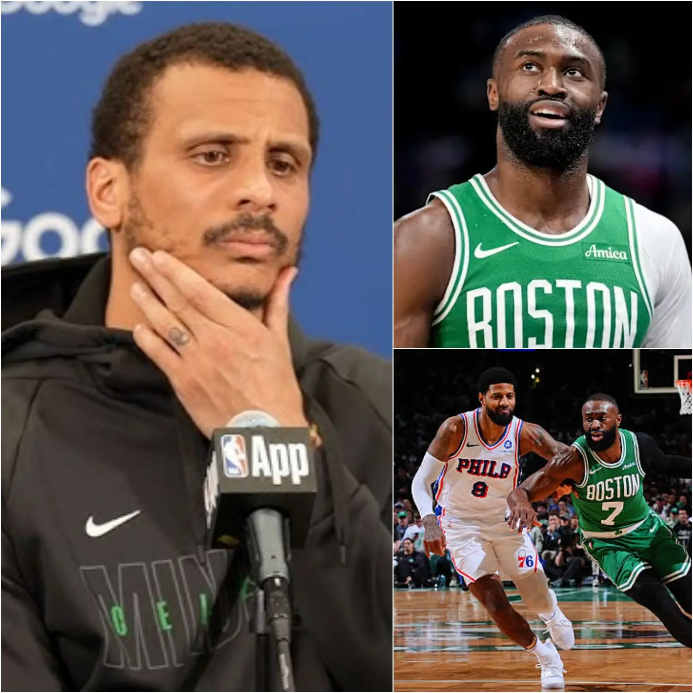 Cover Image for “HE IS ONLY 30 YEARS OLD” – Joe Mazzulla, head coach of the Boston Celtics, broke down in tears while speaking about the condition of Jaylen Brown after the devastating series loss to the Philadelphia 76ers