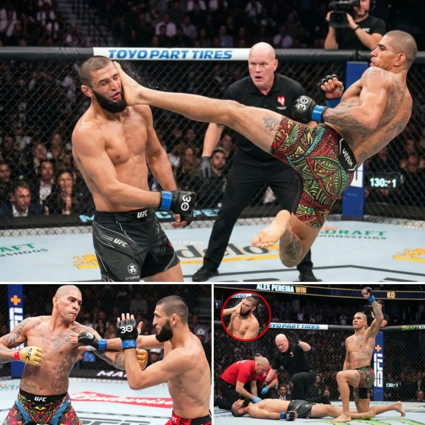 Cover Image for 💥 “The Pressure Finally Broke Him…” — Alex Pereira Destroys Khamzat Chimaev With a Savage Early KO That Shocked the Entire Arena 👇👇👇
