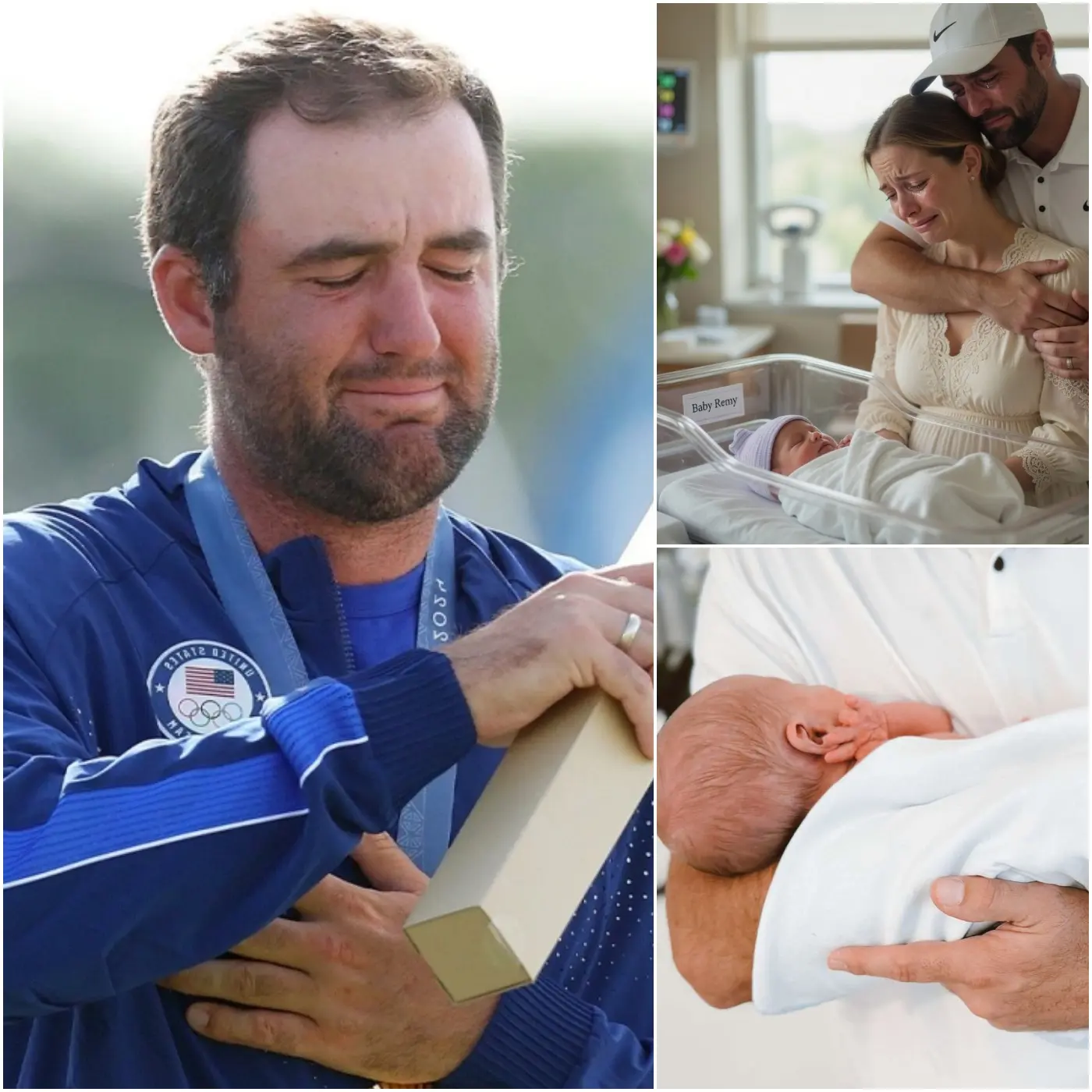 Cover Image for 💔 “Please take me instead… he’s just a baby.” Scottie Scheffler collapsed on the practice range after receiving an urgent call