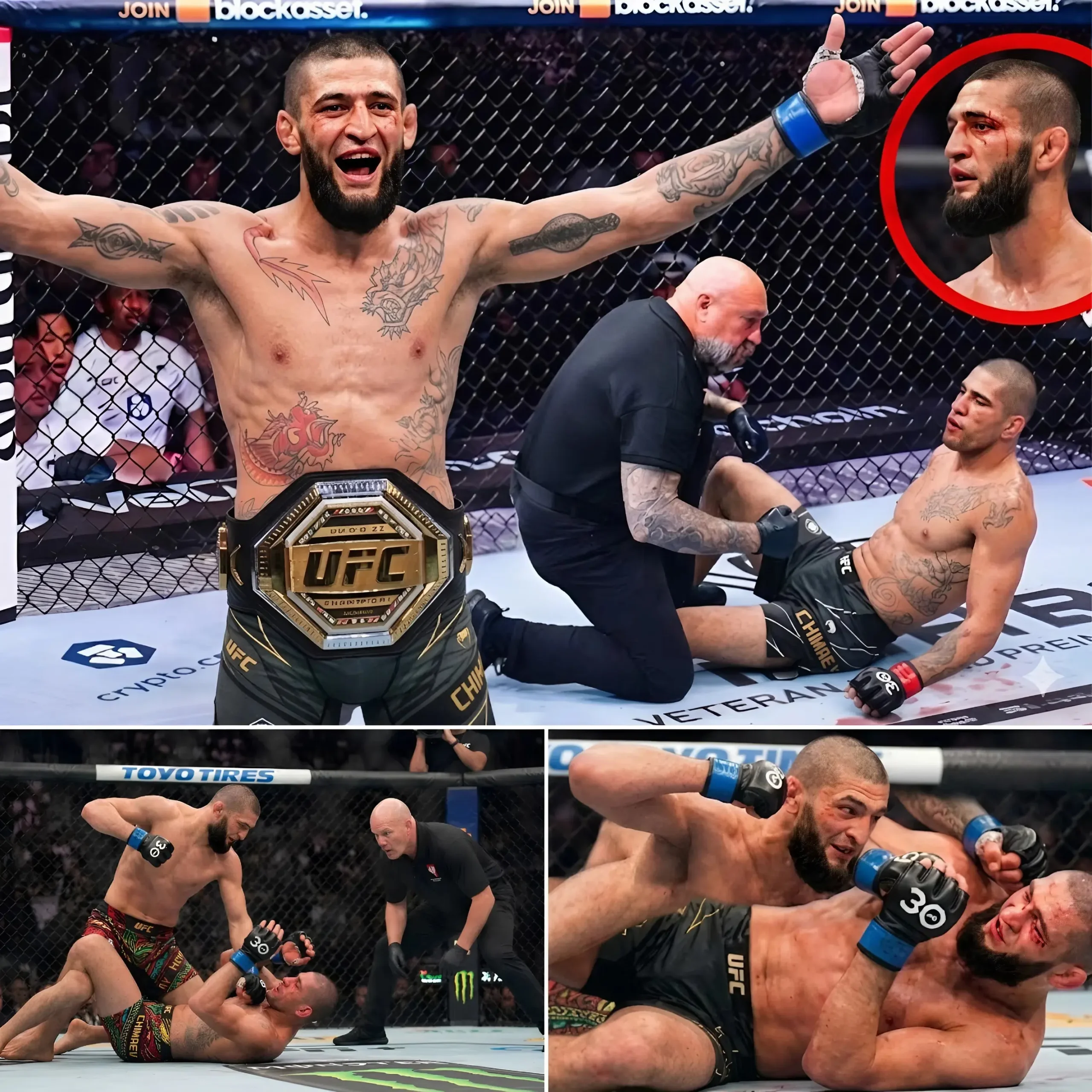 Cover Image for 🚨 “THE EMPIRE WILL NOT FALL!” — Khamzat Chimaev shocked the MMA world by knocking out Alex Pereira with a brutal KO after a breathtaking 25 minutes,