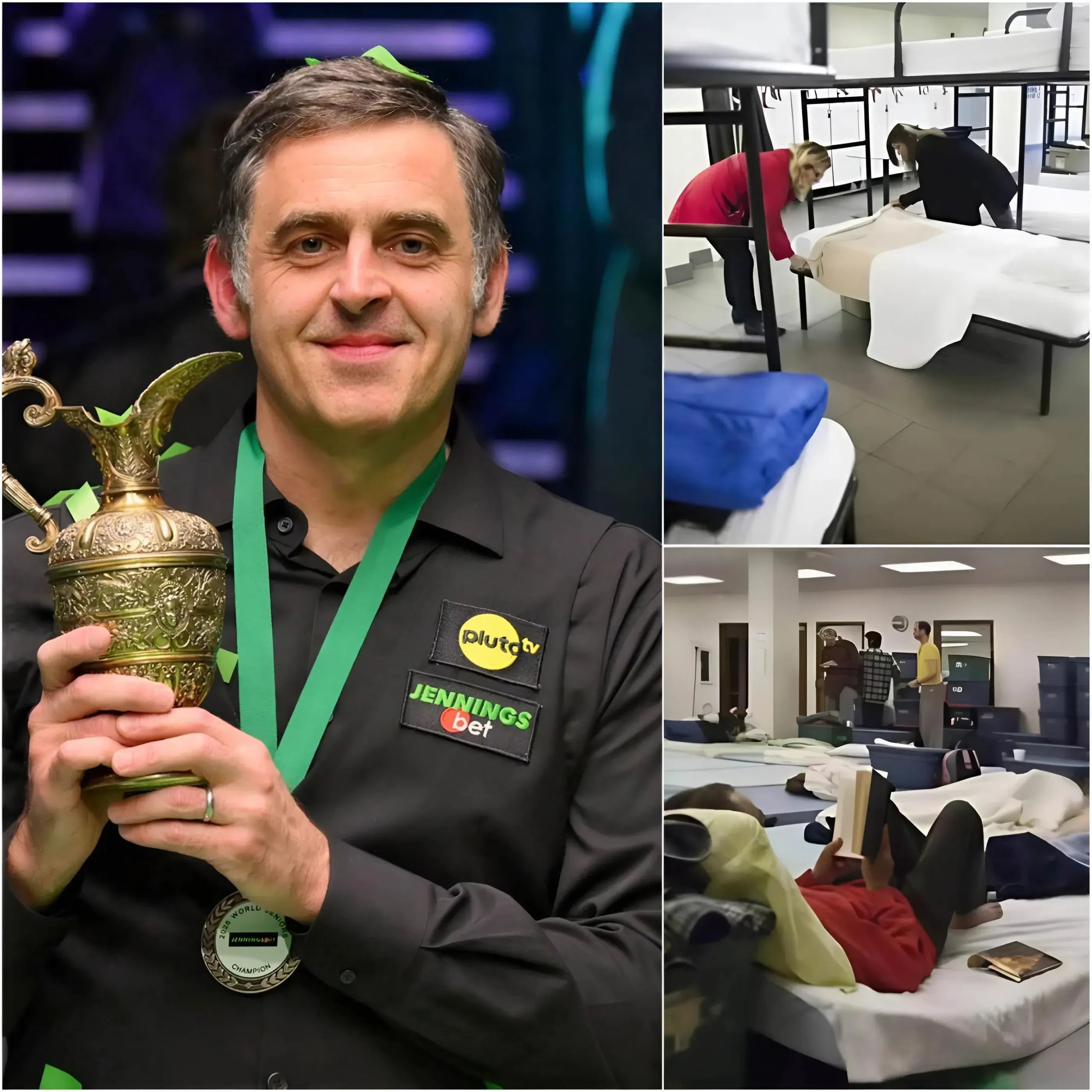 Cover Image for ❤️HEARTWARMING: After winning the 2026 World Seniors Snooker Championship, instead of spending the money on luxury cars or flashy investments, Ronnie O’Sullivan quietly dedicated the entire £30,000 prize money to building a small shelter for the homeless.