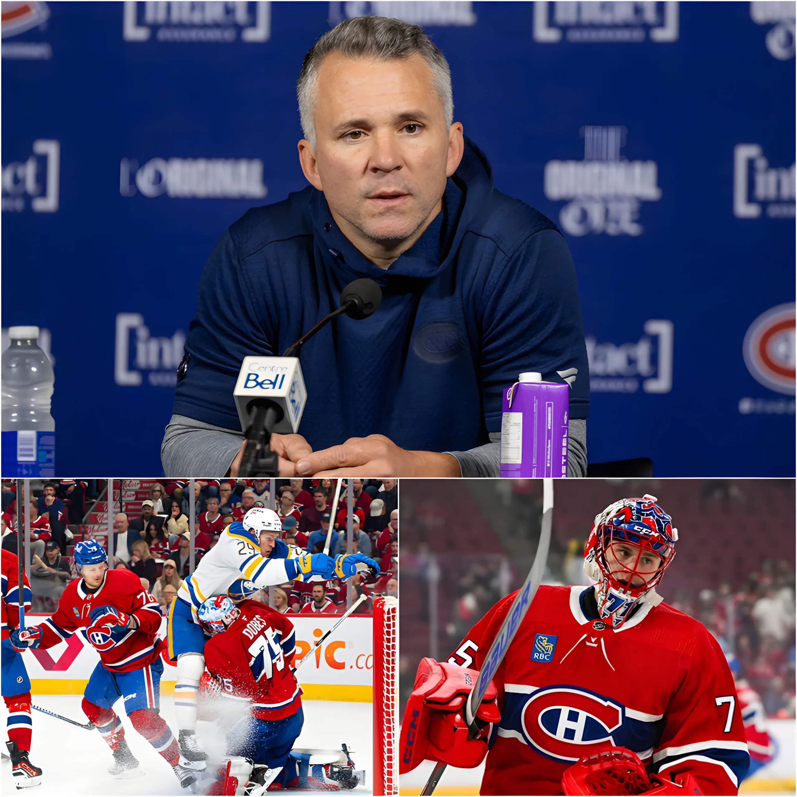 Cover Image for ⚡ INFO EXCLUSIVE : Après la victoire 6-2 lors du match 3, l’entraîneur-chef des Montreal Canadiens, Martin St. Louis, a tenu une conférence de presse d’urgence et n’a