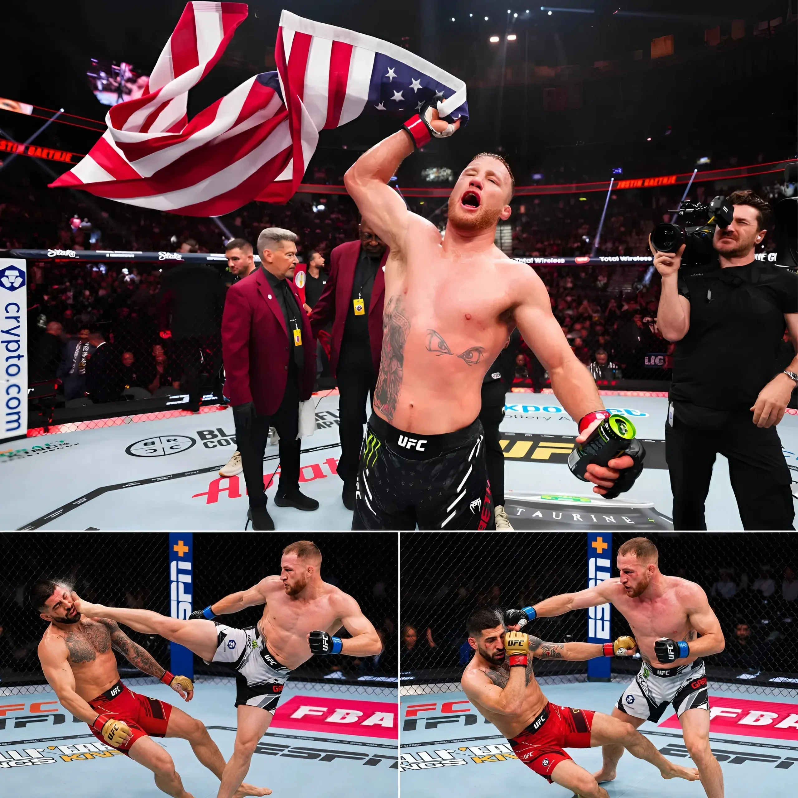 Cover Image for Justin Gaethje Wipes Out Ilia Topuria With A Horrific KO In The Final Seconds