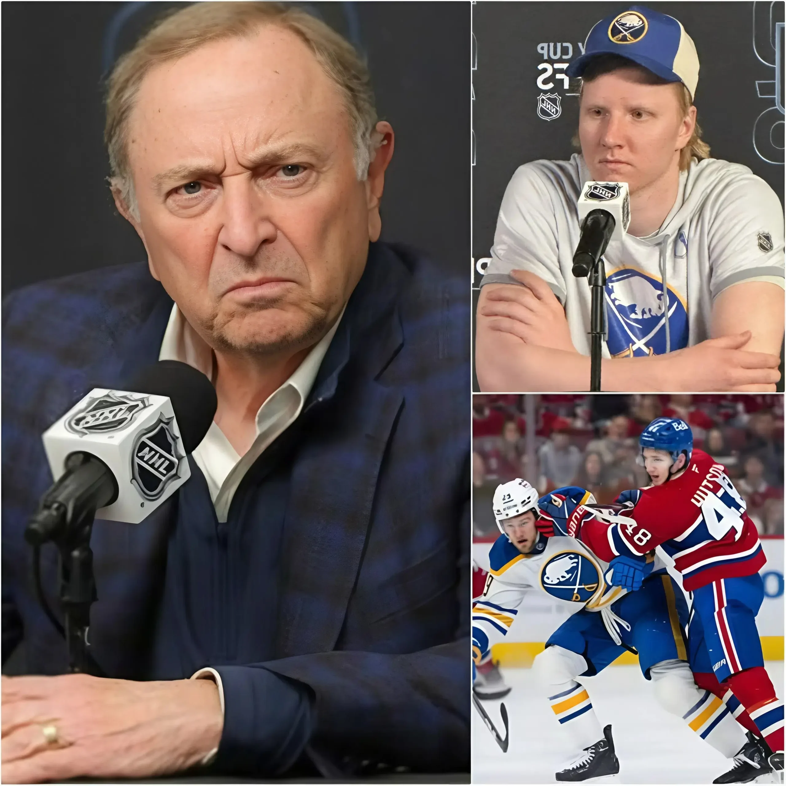 Cover Image for IL Y A QUELQUES MINUTES : National Hockey League a organisé une réunion d’urgence surprise : après la défaite 2-6 des Montreal Canadiens face aux Buffalo Sabres, le moment le plus choquant de la soirée ne s’est pas produit sur la glace, mais lors de la conférence de presse d’après-match.