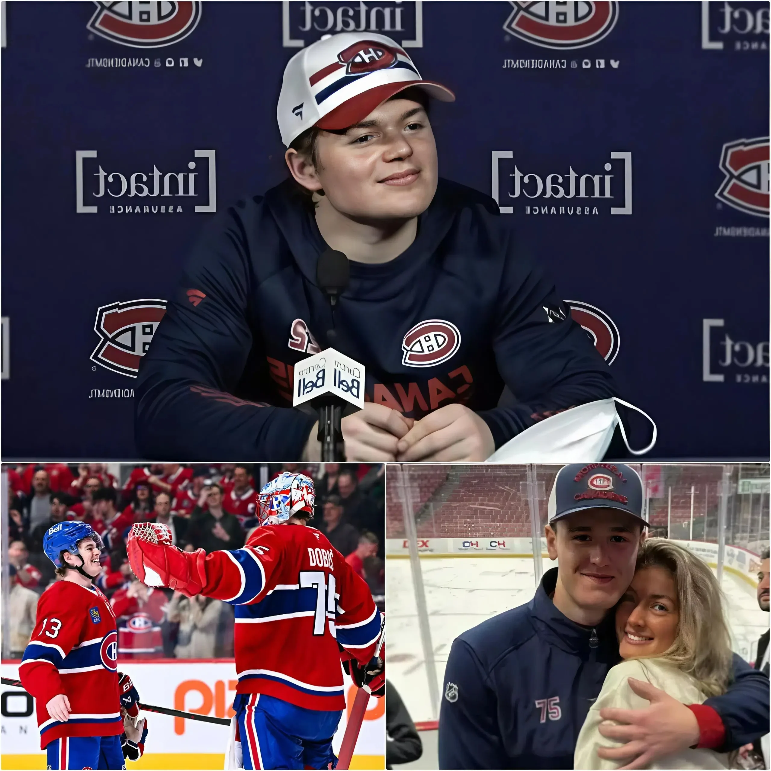 Cover Image for « PLUS QU’UNE AMITIÉ » : Après avoir appris la bonne nouvelle concernant la famille de Jakub Dobeš, Cole Caufield — son ami le plus proche chez les Montreal Canadiens — a immédiatement offert à Jakub Dobeš et à sa petite amie un cadeau très spécial,