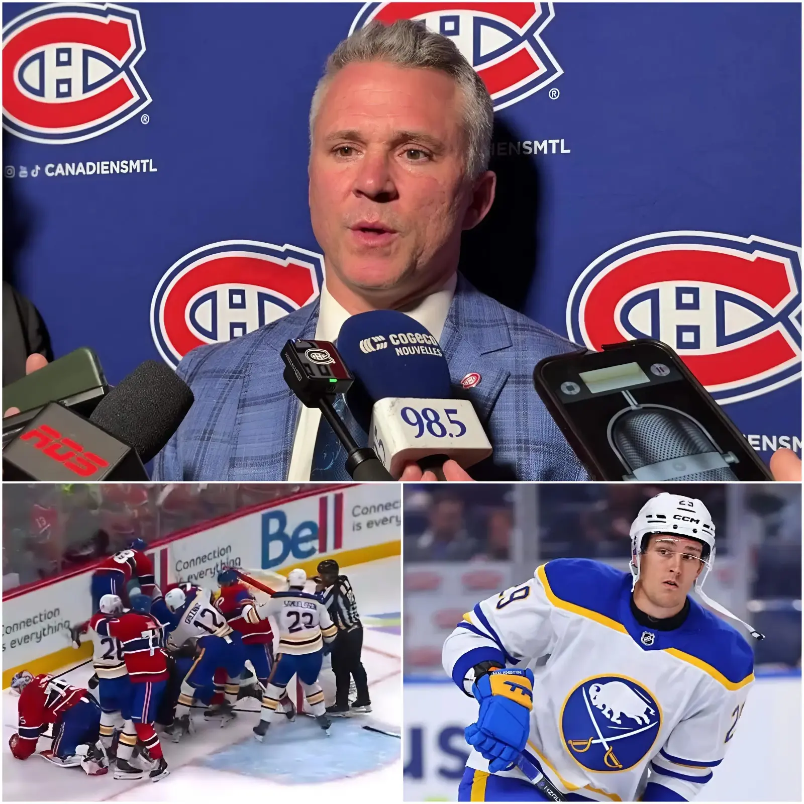 Cover Image for 🚨 BREAKING NEWS: Following the 6-2 victory in Game 3, Montreal Canadiens Head Coach Martin St. Louis held an emergency