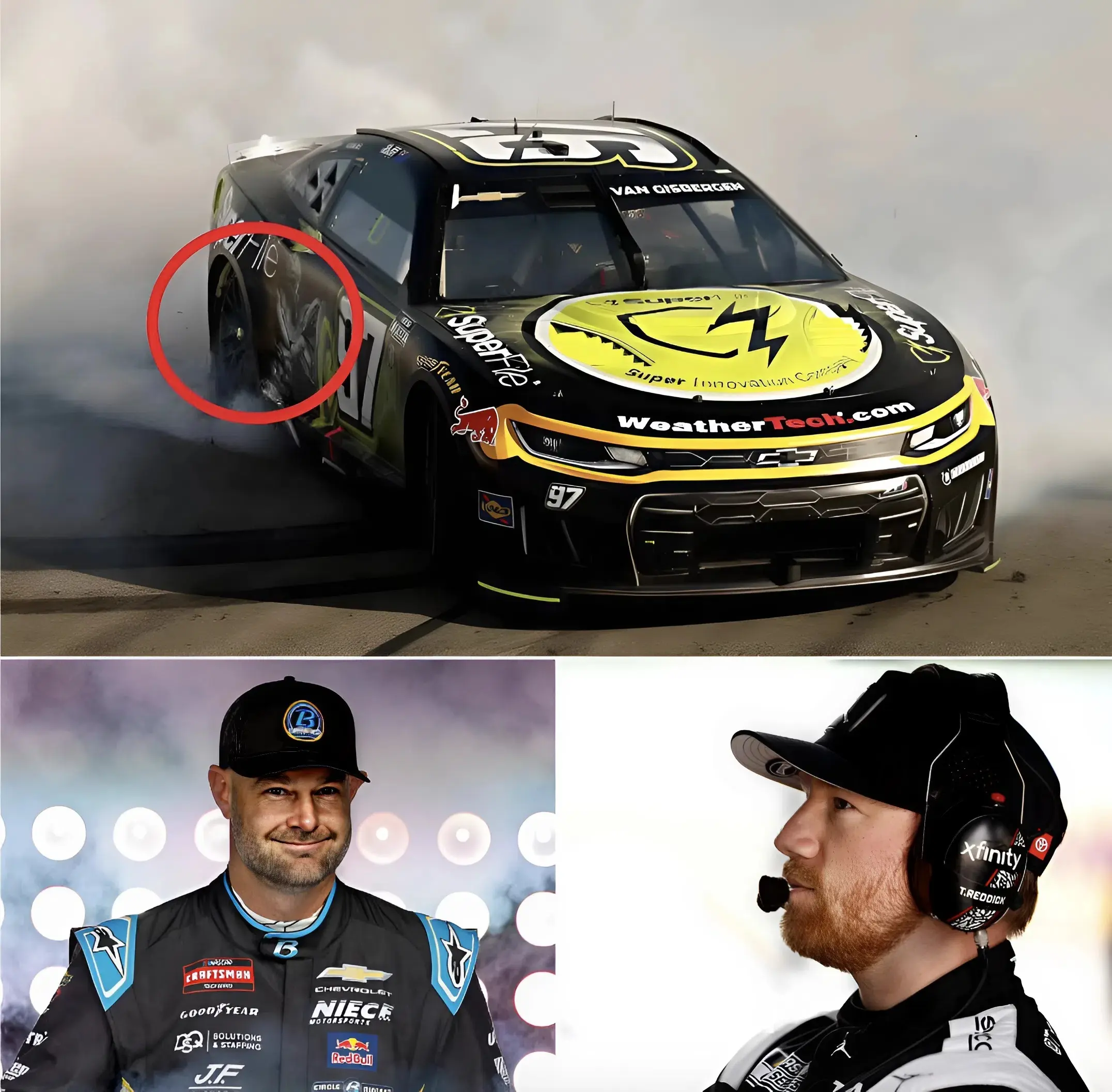 Cover Image for 🔥SHOCKING INCIDENT: Tyler Reddick surprised everyone by officially submitting a request to NASCAR, demanding an immediate special investigation into Shane van Gisbergen’s car after the race at The Glen.