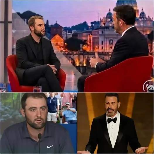 Cover Image for 🚨 “CUT THE FEED NOW! GET HIM OUT OF MY STUDIO!” — Jimmy Kimmel screamed, but it was already too late. Scottie Scheffler had just turned Jimmy Kimmel Live! into an unprecedented live TV firestorm.