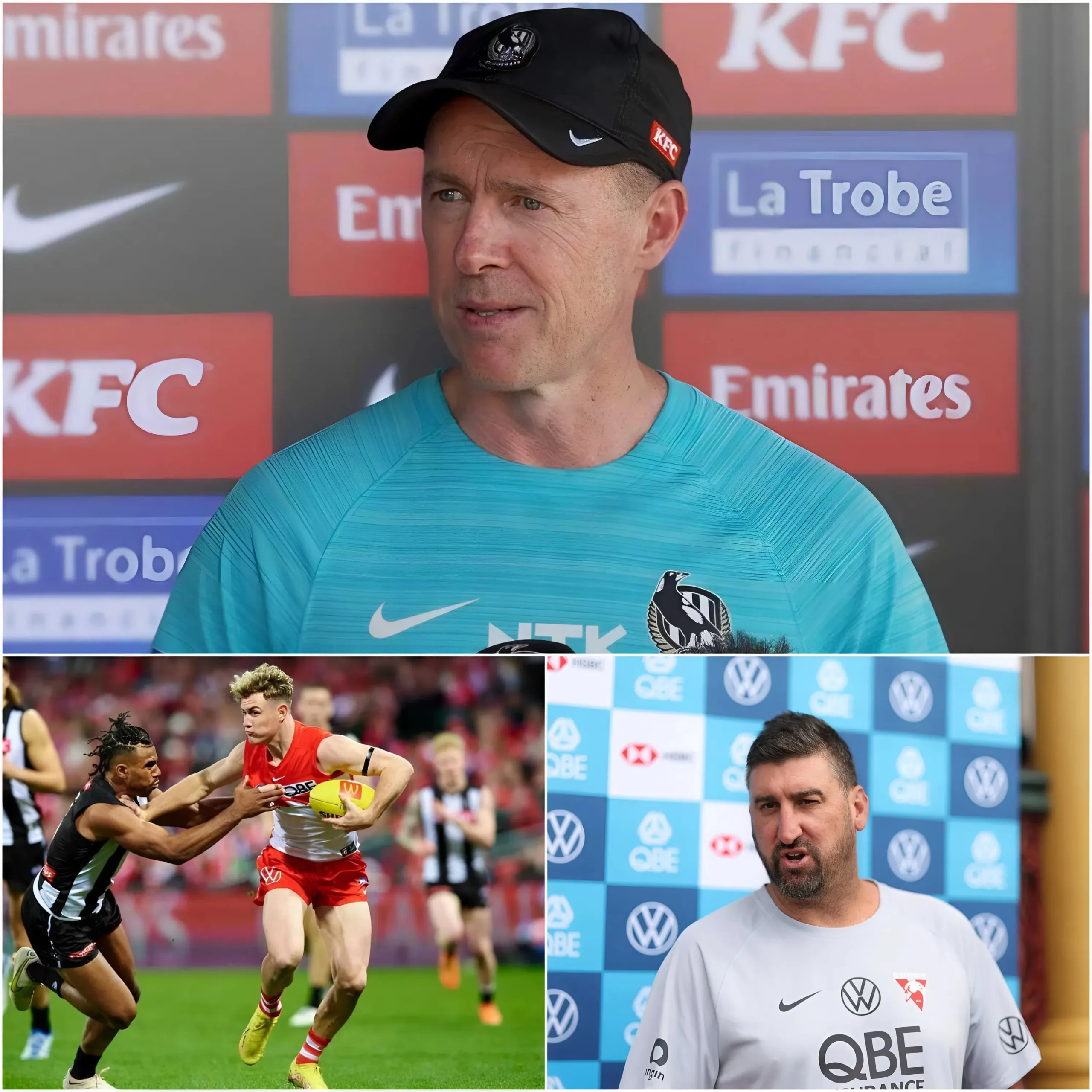 Cover Image for “We’re going to knock the Swans off their perch and send them packing from the top of the ladder,” Craig McRae declared with absolute clinical confidence.