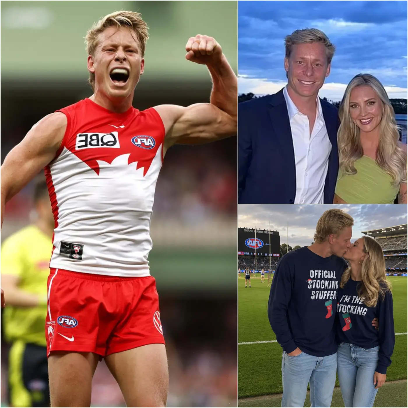 Cover Image for 🚨🏉 HOT NEWS JUST 5 MINUTES AGO: “Thank you for believing in my husband” — Isaac Heeney’s wife breaks down in tears, reveals the touching secret behind Sydney Swans’ emotional 105-97 victory over North Melbourne!