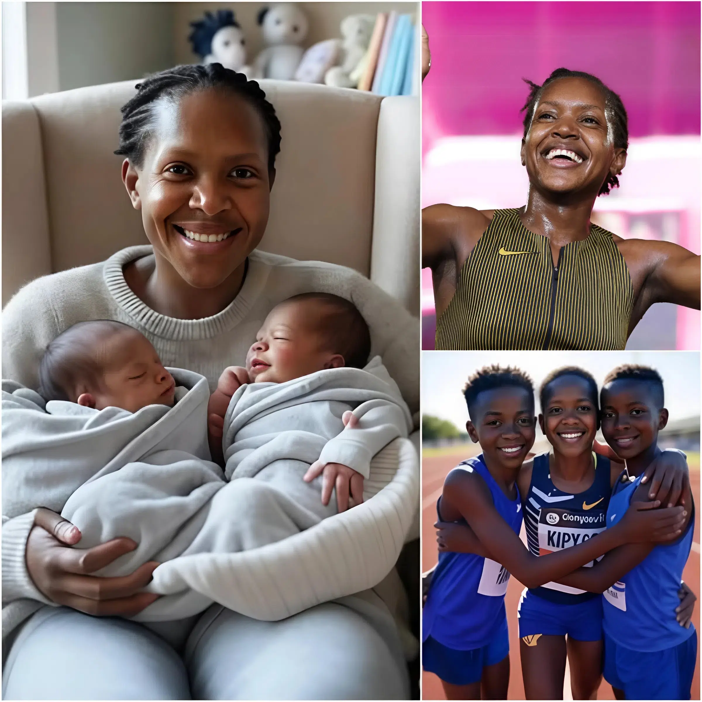 Cover Image for 💥 BREAKING NEWS: Faith Kipyegon and her husband, Timothy Kitum, have just shocked the world with the announcement of welcoming TWO twins — and it’s the TWO TWINS’ NAMES that have caused an internet sensation!
