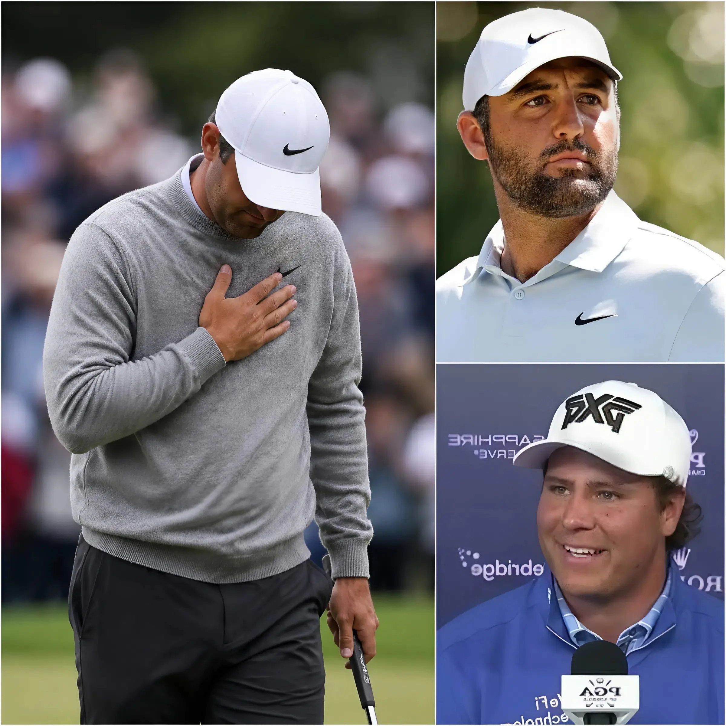 Cover Image for 🔥 “HE DID SOMETHING TODAY THAT EVEN I COULDN’T DO…” — World superstar Scottie Scheffler shook the golf community when he publicly bowed in admiration and offered heartfelt congratulations to the young rookie on the 18th hole at the Major.