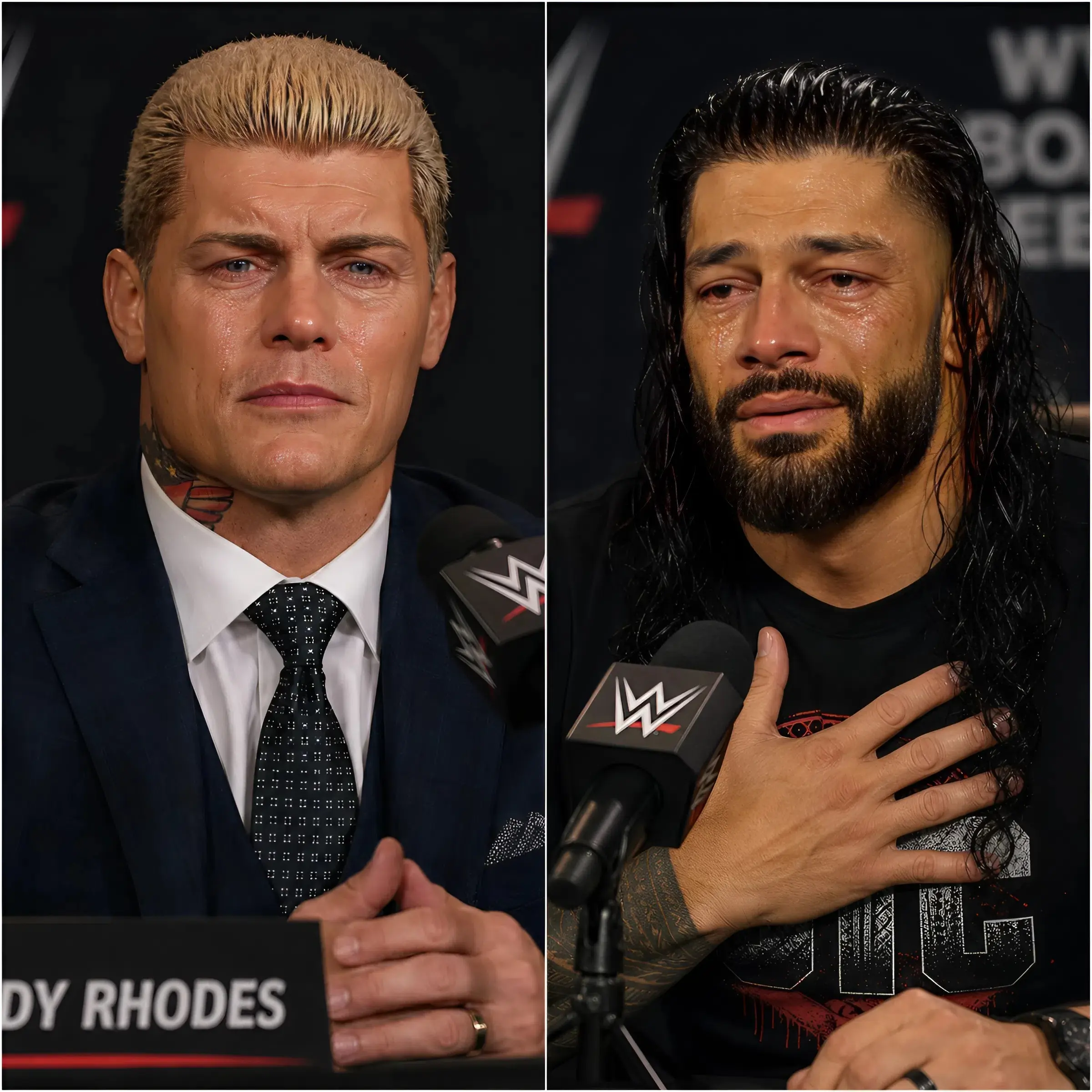 Cover Image for 👑 Just 10 minutes ago: “We have been waiting for the perfect timing… and that moment has finally come.” Cody Rhodes and Roman Reigns shocked the entire wrestling world with an unexpected joint