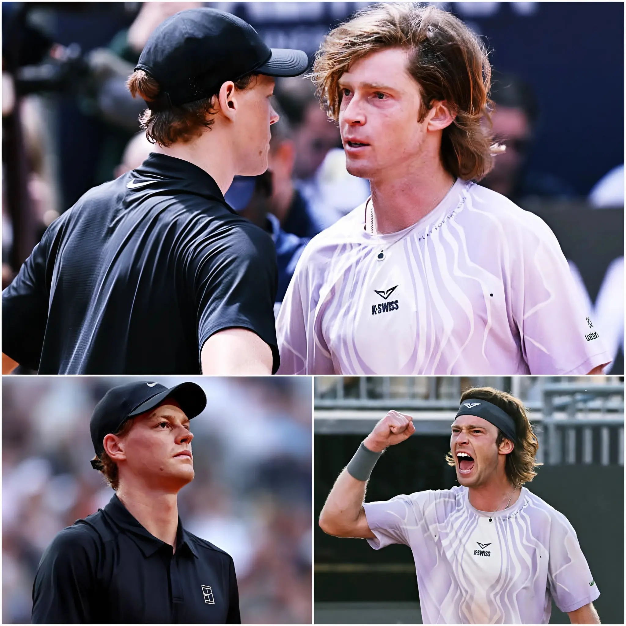 Cover Image for 🔴 “MUST BE INVESTIGATED IMMEDIATELY.” Andrey Rublev sparked total chaos at the Rome Open after publicly calling for an immediate check on Jannik Sinner, claiming there was something “very unusual” about his shots on the clay surface…👇