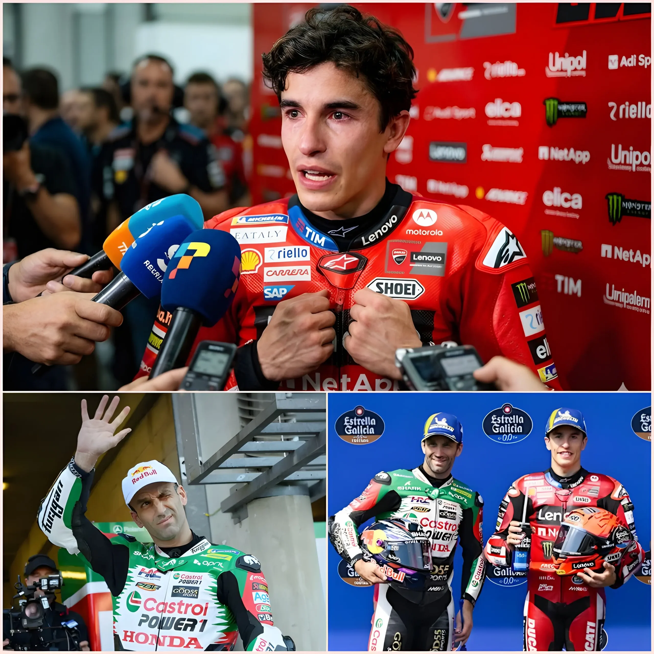 Cover Image for 💔 “There was a moment when I thought it was all over… but he’s the one who got me back on track.” Marc Marquez moved the entire MotoGP world to tears when he opened up for the first time about the special friendship that has lasted for almost seven years between him and Johann Zarco.