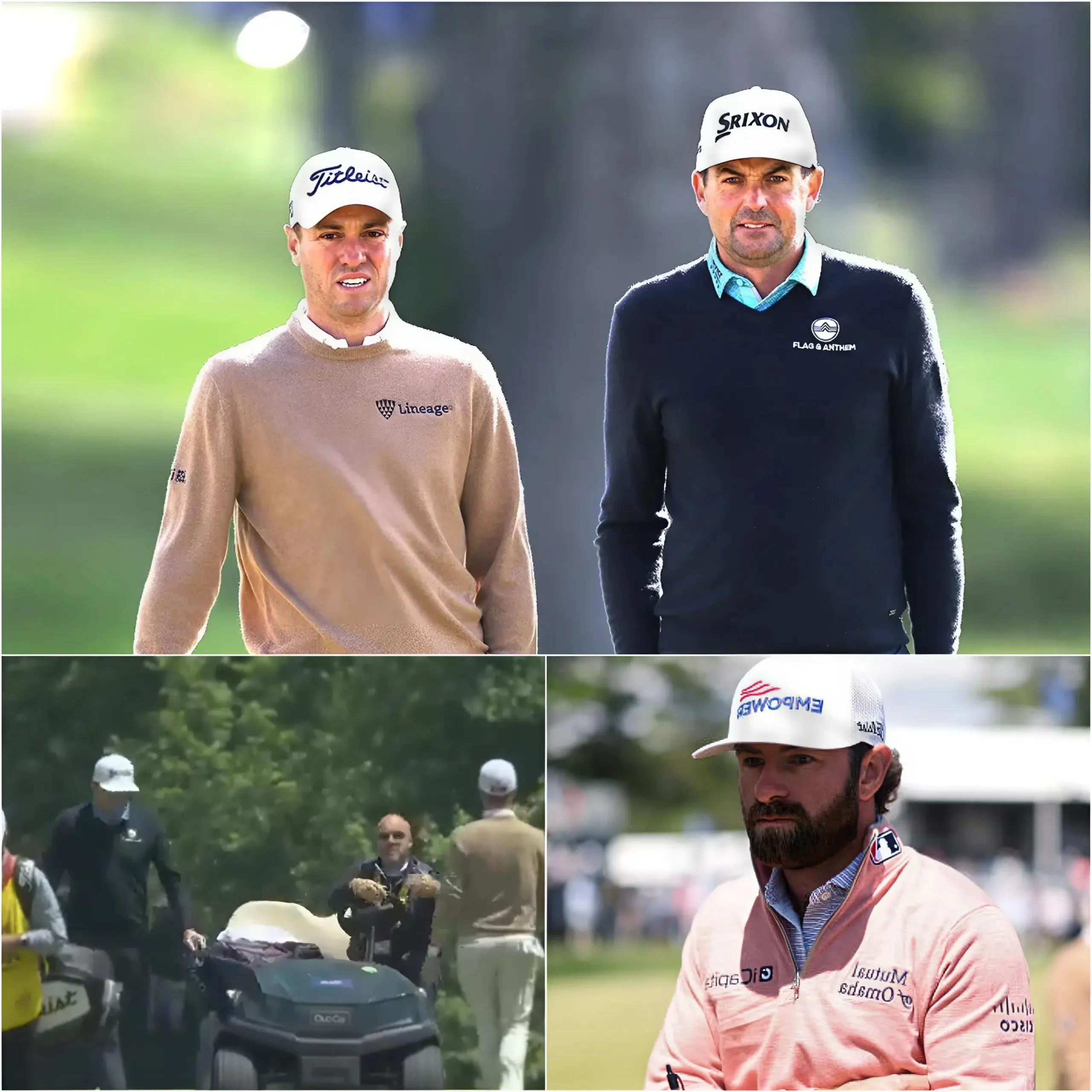 Cover Image for 🚨 Controversy Erupts at the PGA Championship: “REPLACE THE OFFICIAL IMMEDIATELY—WE CANNOT CONTINUE PLAYING!” Thomas declared, though he noted that they quickly regained their pace on subsequent holes. Justin Thomas, Keegan Bradley, and Cameron Young were issued a warning by an official at the 4th hole at Aronimink (Philadelphia) for being placed on the clock due to slow play.