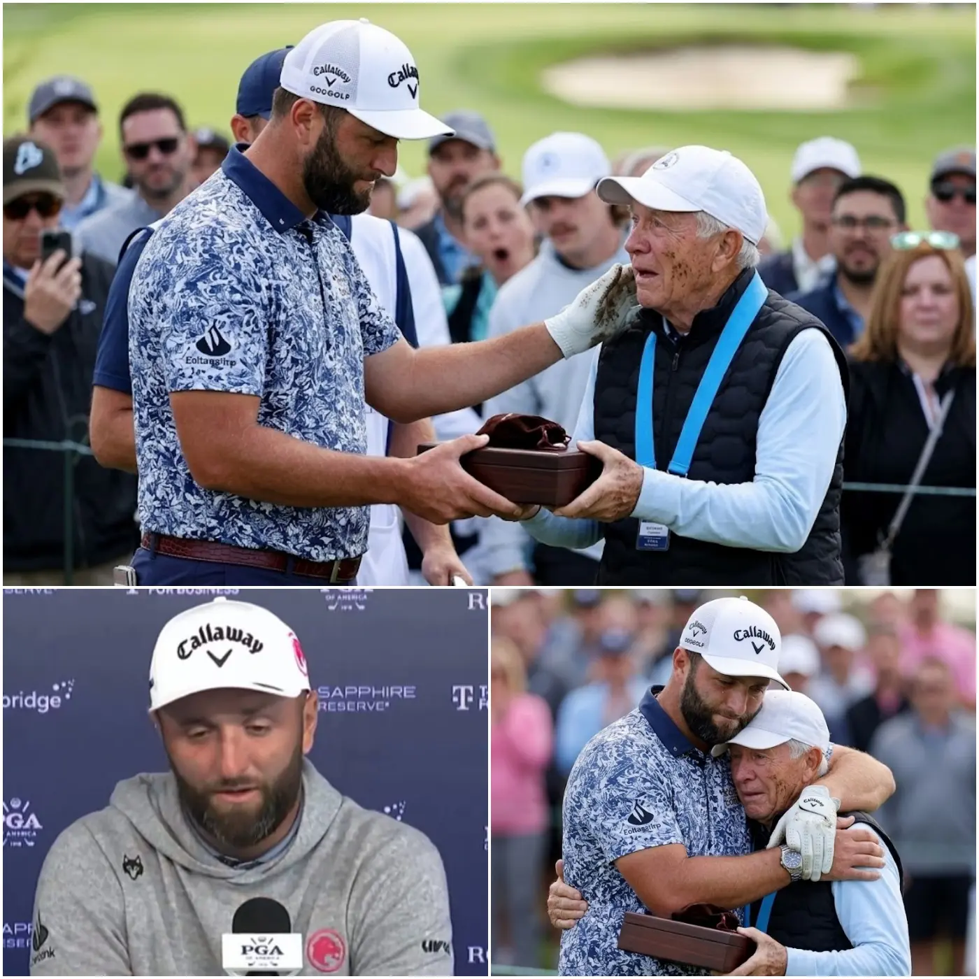 Cover Image for 🚨A FEW MINUTES AGO: Jon Rahm brought tears to the eyes of everyone at the 2026 PGA Championship… and left everyone breathless with his “extraordinary” gift to an elderly volunteer after the incident in the first round.