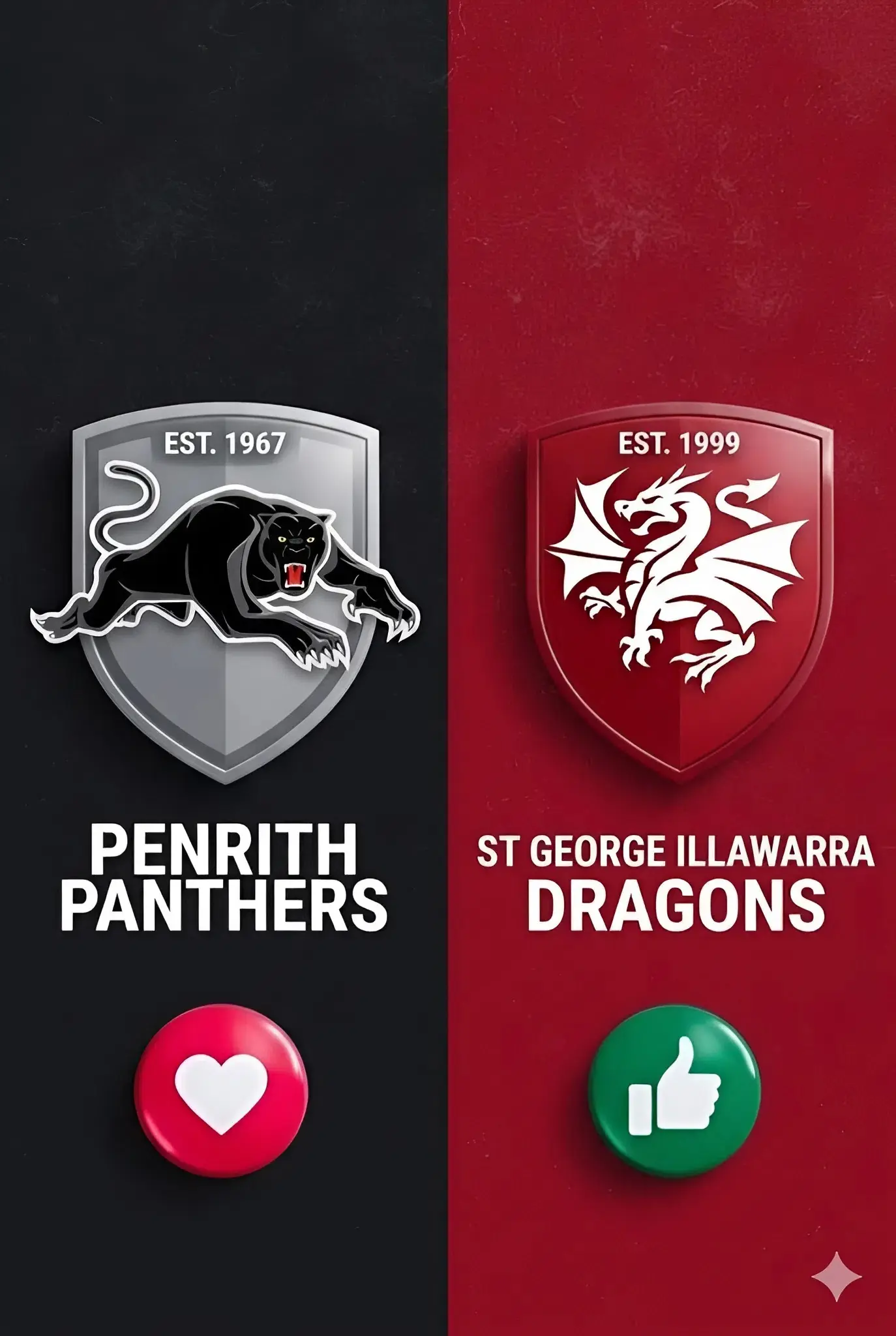 Cover Image for 🚨KICKOFF CONFIRMED:The Penrith Panthers vs St George Illawarra Dragons match is locked in for tonight as part of Magic Round!