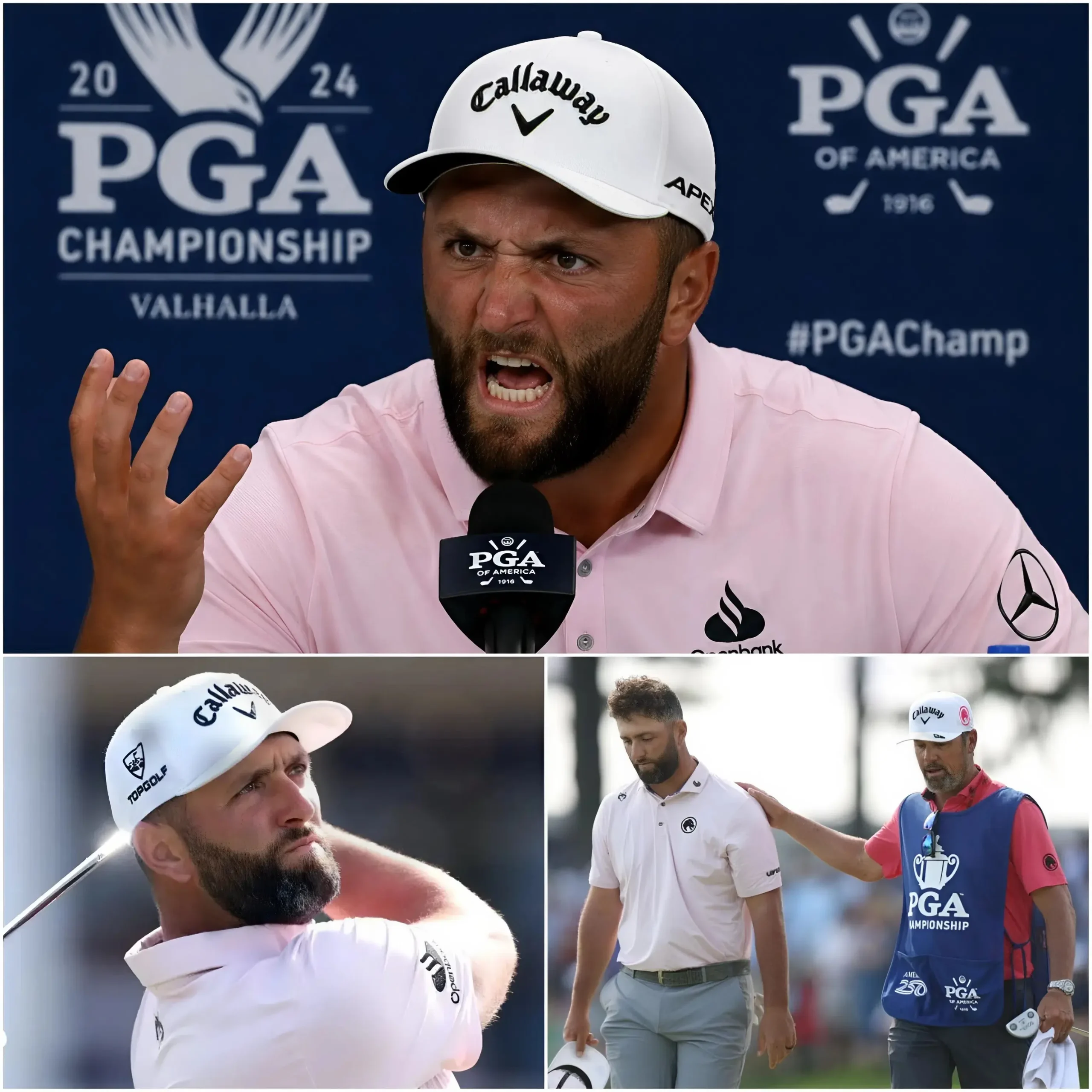 Cover Image for 🚨 “THIS IS NOT GOLF I KNOW.” 😳⛳ – Jon Rahm is said to have been extremely angry after the PGA Championship results and made a statement that sparked controversy in the golf community.