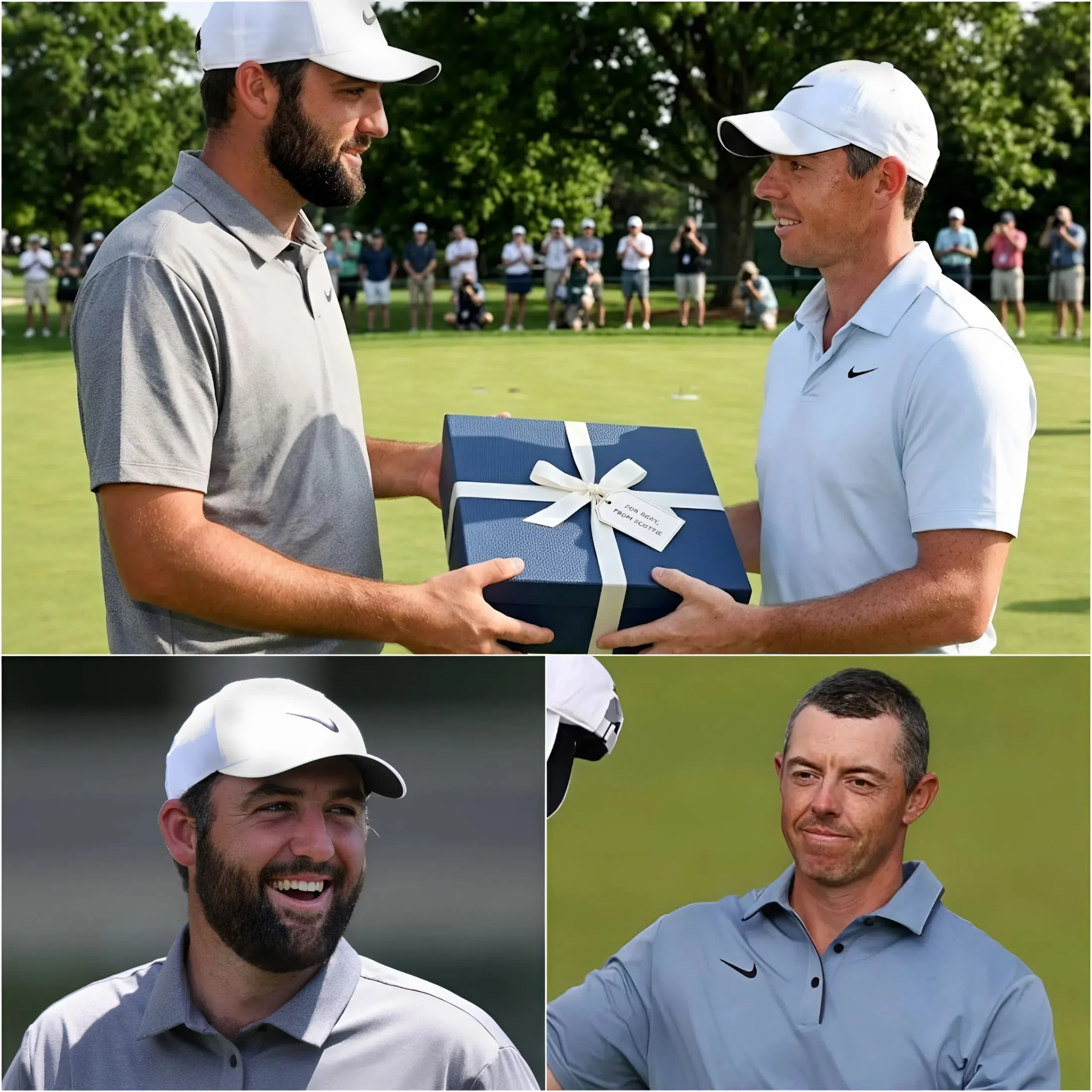 Cover Image for ⏰ A HEARTWARMING AND UNEXPECTED GIFT: Scottie Scheffler moved PGA Tour fans everywhere to tears… and left them breathless awaiting the “extraordinary” gift he had prepared for his teammate before the first day of competition against strong opponents at the 2026 PGA Championship.