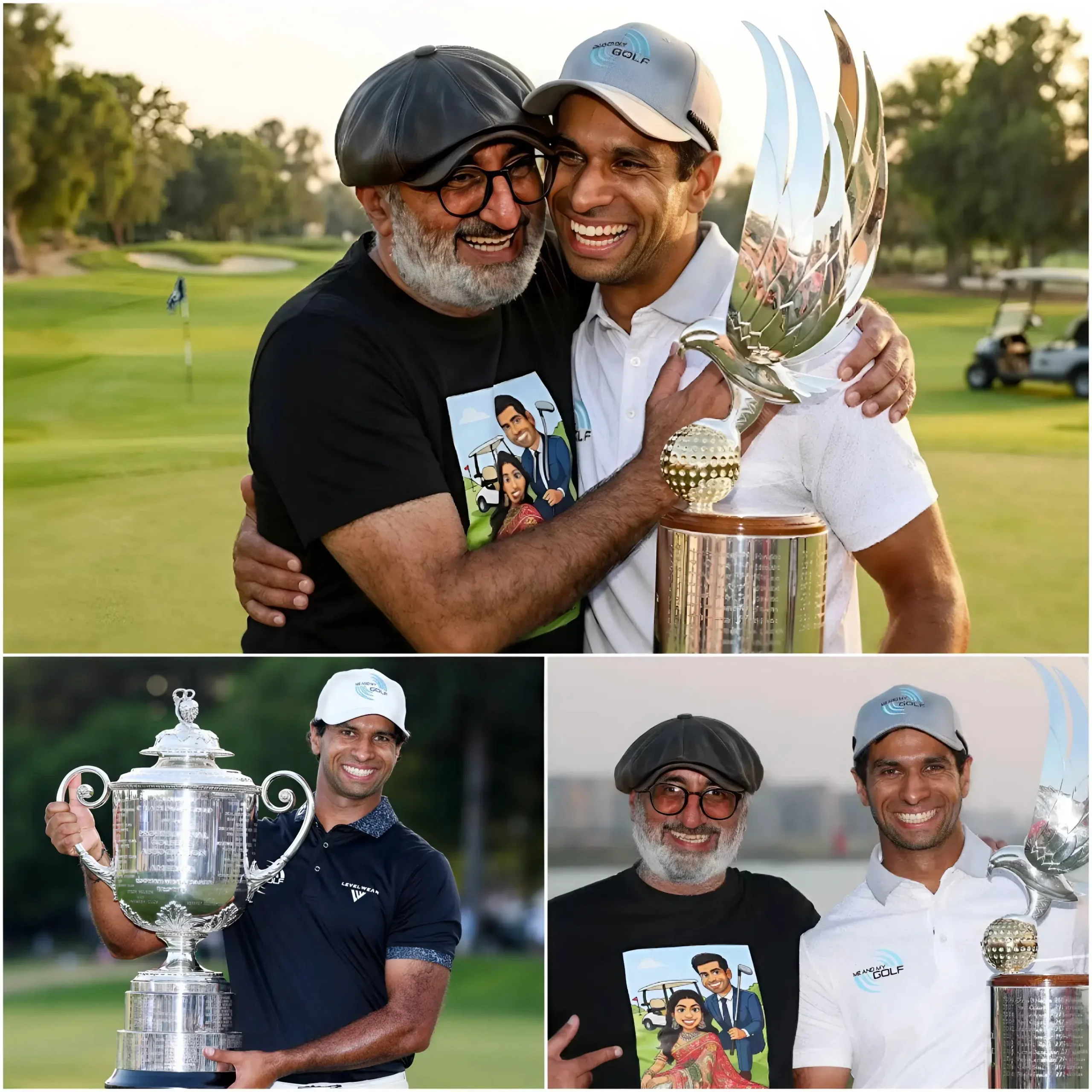 Cover Image for On the electrifying grandstand during the final day of the PGA Championship, as Aaron Rai stepped onto the final green, no one noticed that behind the blinding lights and deafening cheers, a father was silently breaking down in tears