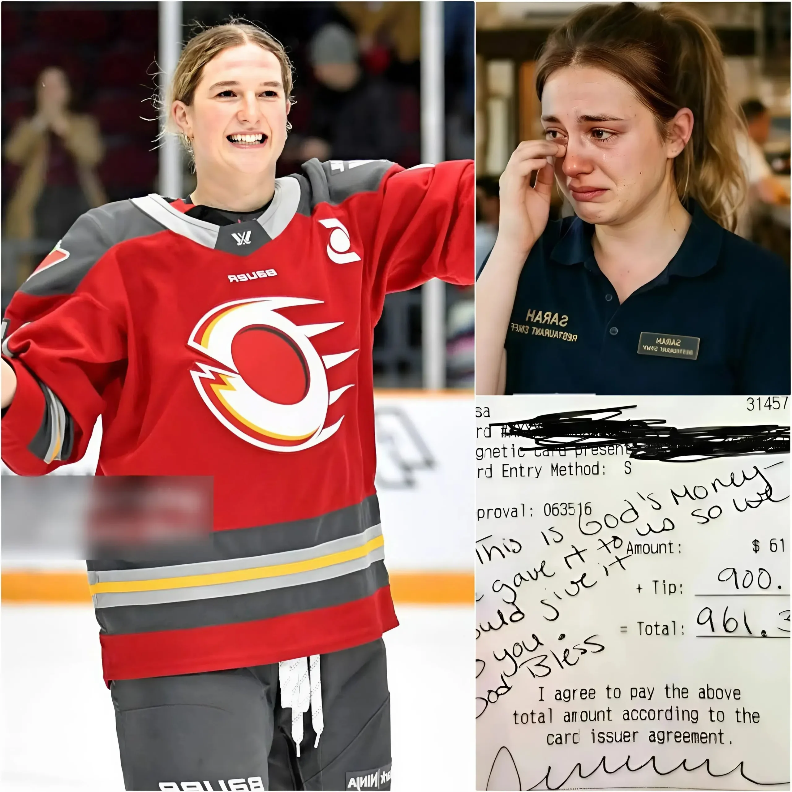 Cover Image for 🚨 DERNIÈRE MINUTE : Misa, une serveuse de 23 ans, n’avait absolument aucune idée qu’elle servait la star du hockey Gabbie Hughes. Polie et discrète, Gabbie Hughes a savouré son repas sans attirer la moindre attention. Mais avant de partir, elle a déposé un billet soigneusement plié sur la table