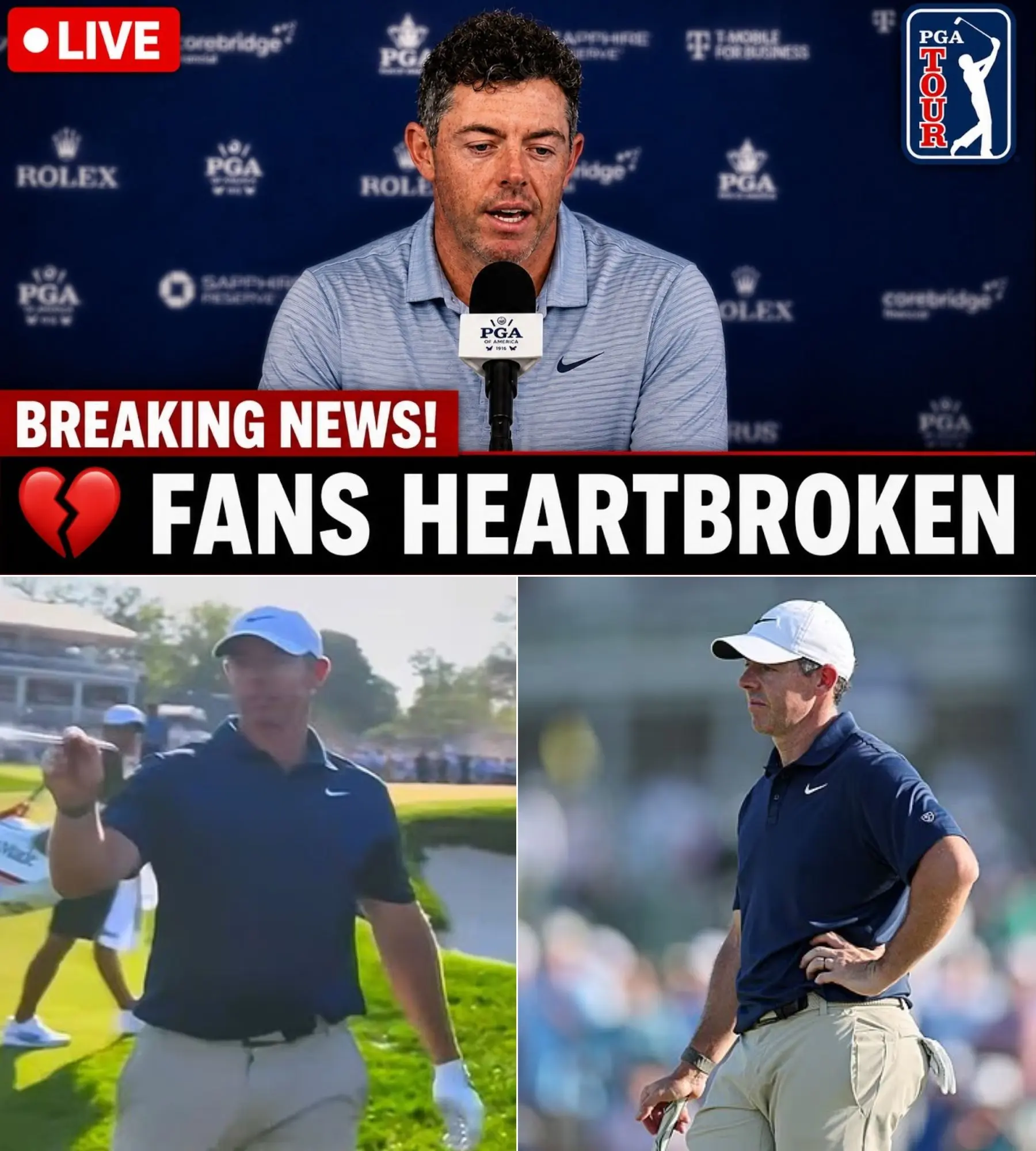 Cover Image for “Furious Rory McIlroy LOSSES IT on Heckling Fan: ‘Shut the F* Up!’”**