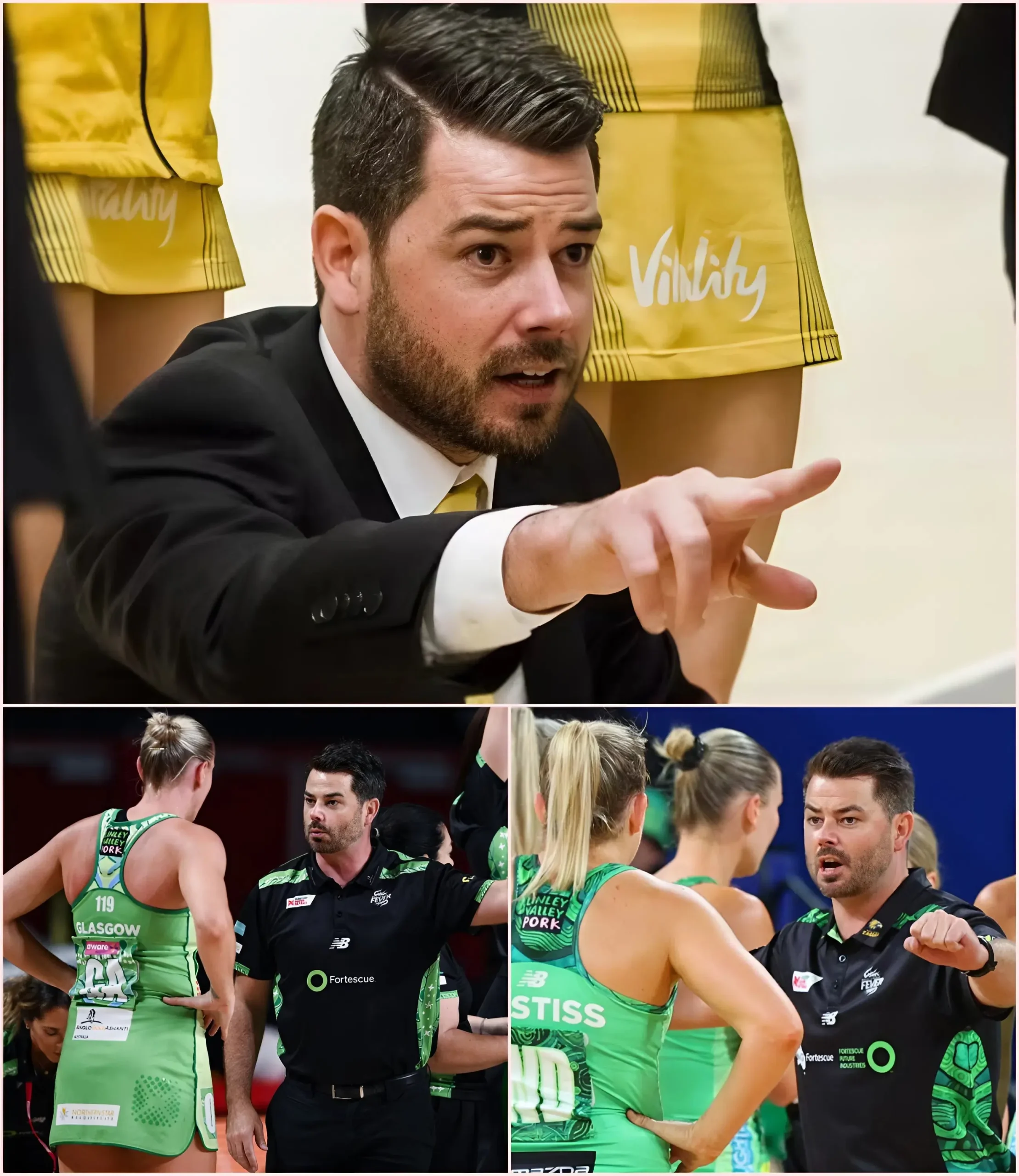 Cover Image for BREAKING NEWS: West Coast Fever head coach Ryan Day has stunned Netball with a harsh decision, dropping a star rookie from the squad after he missed Sunday’s strategy meeting citing “family issues,”