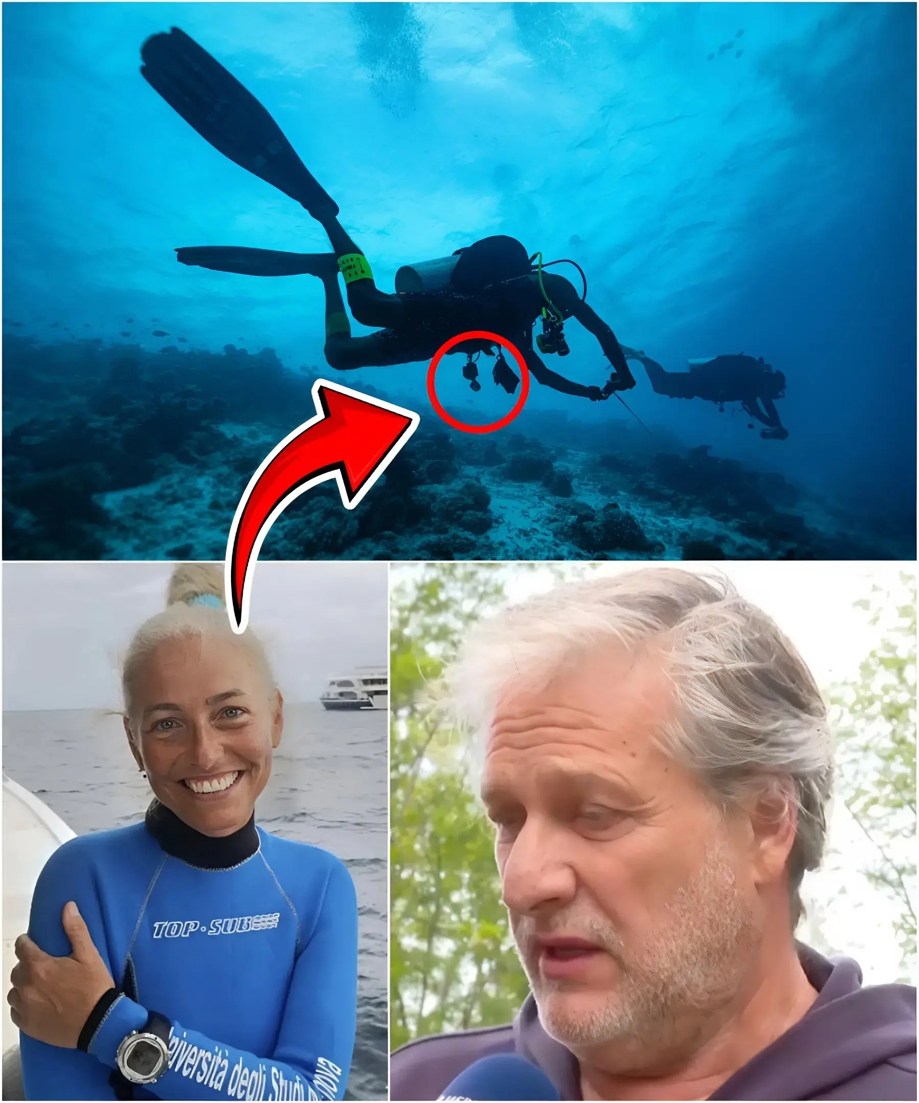 Cover Image for 💔”NON POSSO CREDERE CHE MIA FIGLIA E MOGLIE NON TORNERÀ” — Marito devastato dopo che sono state rivelate le ultime parole della subacquea veterana Montefalcone in seguito alla tragedia alle Maldive 😢🌊