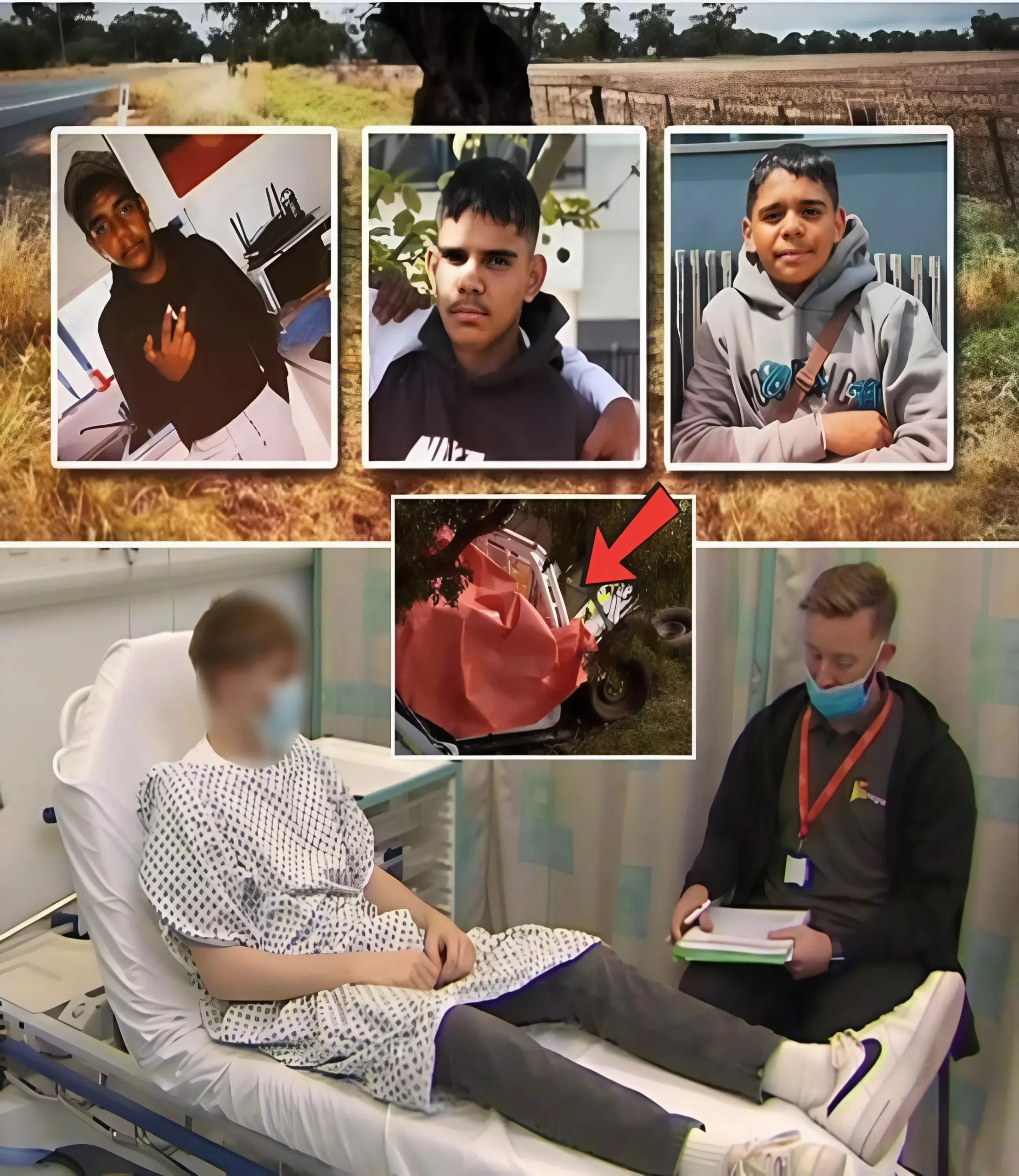 Cover Image for 🚨 REVERSING THE CASE: Deondre (DeAndre) Hayes, 14, one of three teenagers involved in the theft of the Toyota Hilux that killed Conroy, has regained consciousness after receiving emergency treatment. Detectives immediately gathered his testimony, and what the teenager revealed sent chills down the entire investigation