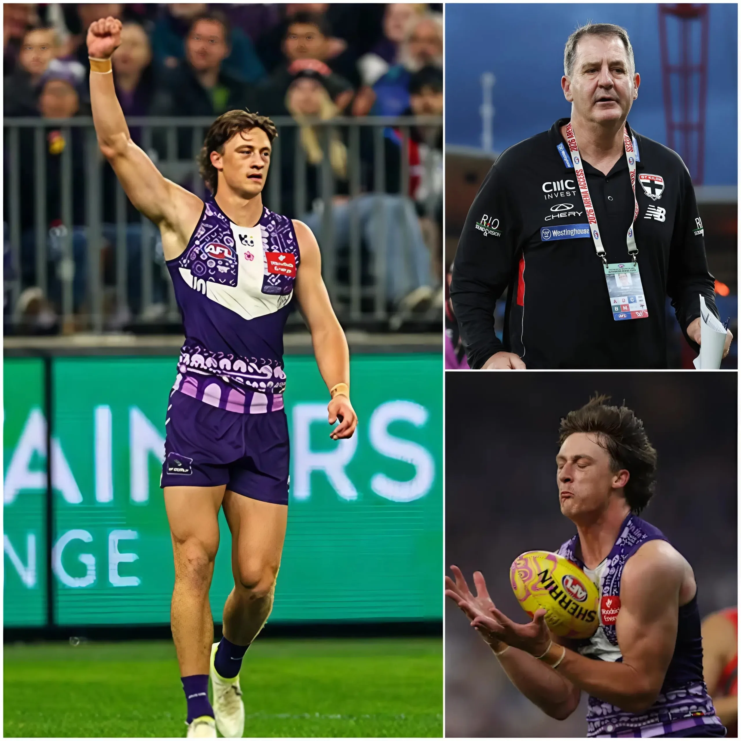 Cover Image for “They cheated — and I can prove it!” After the Fremantle vs. St Kilda game ended 104-74, St Kilda’s head coach Ross Lyon accused Jye Amiss of breaking the rules at crucial moments of the match and demanded an immediate investigation by the AFL
