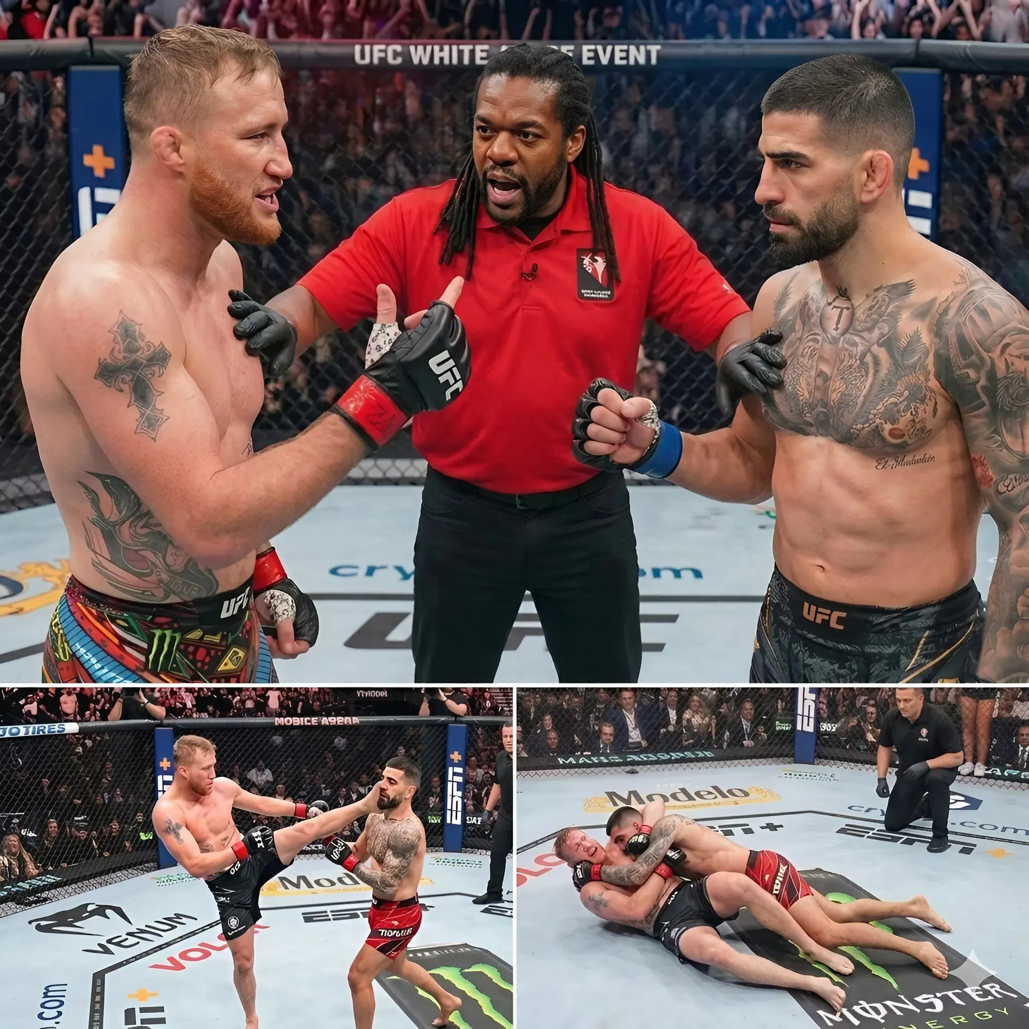 Cover Image for “A FATEFUL 5-MINUTE STORM…” — Justin Gaethje Just Changed Everything UFC Thought About Ilia Topuria After a Shocking KO 👇👇