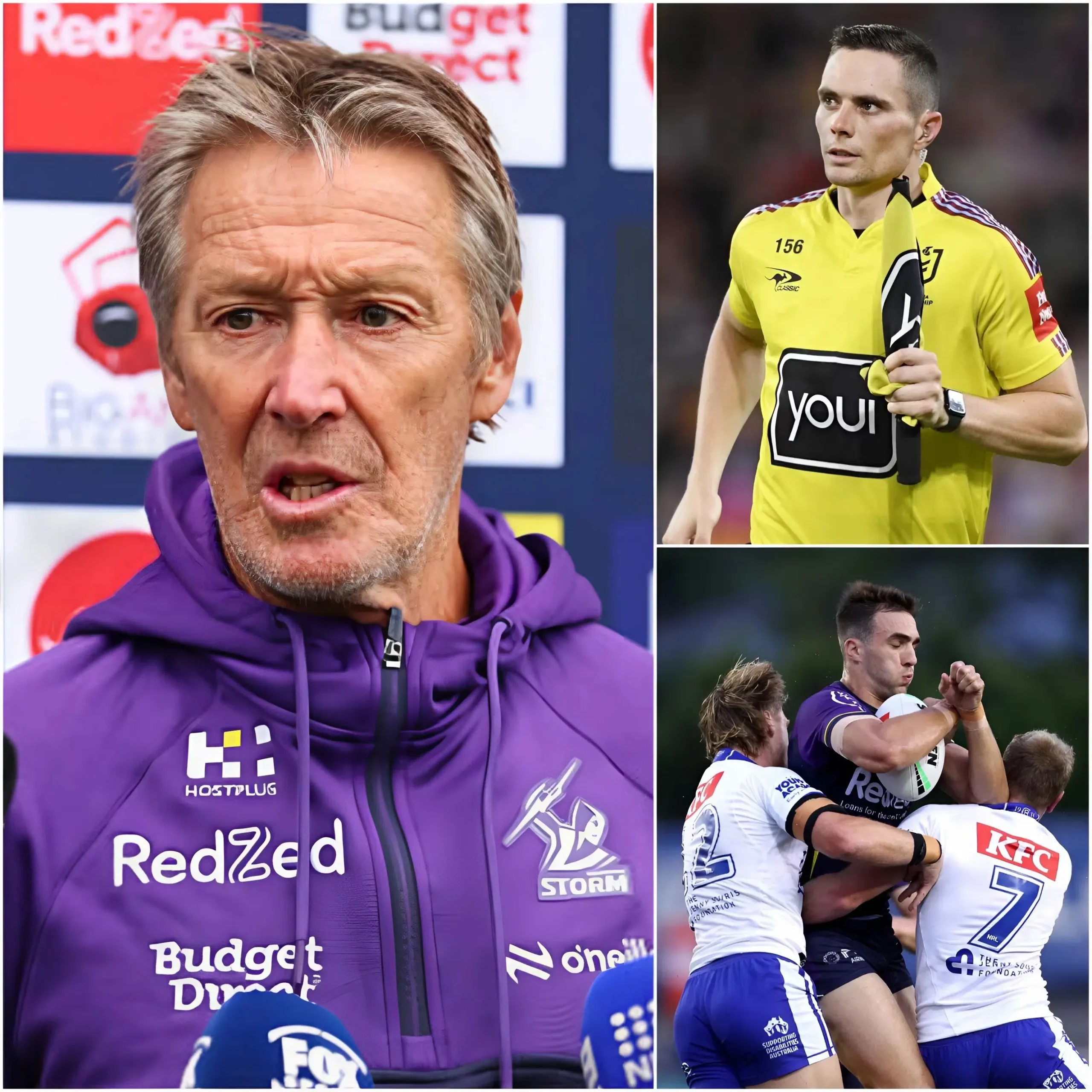 Cover Image for “THE CHEATERS WILL DEFINITELY BE EXPOSED!…” 🚨 Formal legal action is being prepared after Craig Bellamy, head coach of the Melbourne Storm, publicly accused referee Wyatt Raymond of making “blatantly biased” decisions during the match against the Canterbury-Bankstown Bulldogs.