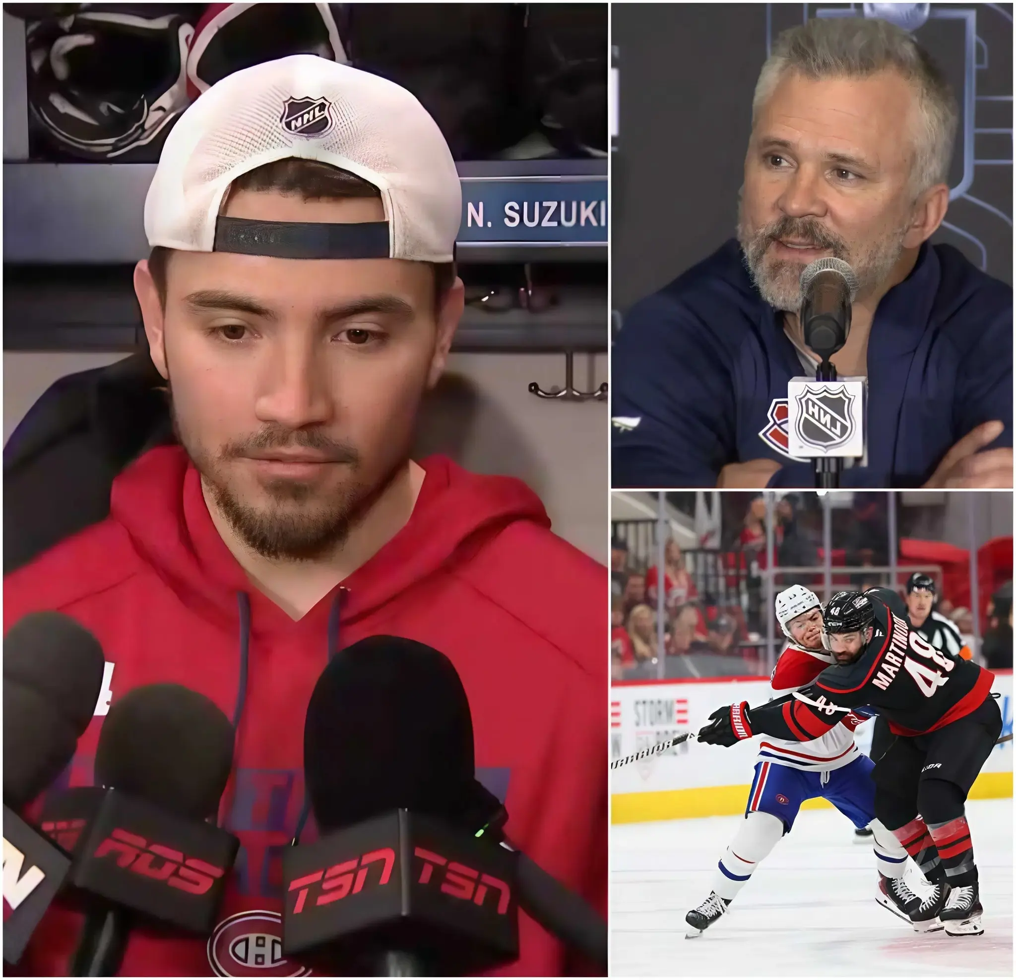 Cover Image for BREAKING NEWS (30 MINUTES AGO): Nick Suzuki has taken full responsibility for the 2-3 loss to the Carolina Hurricanes, offering his sincere apologies to all Canadiens fans.