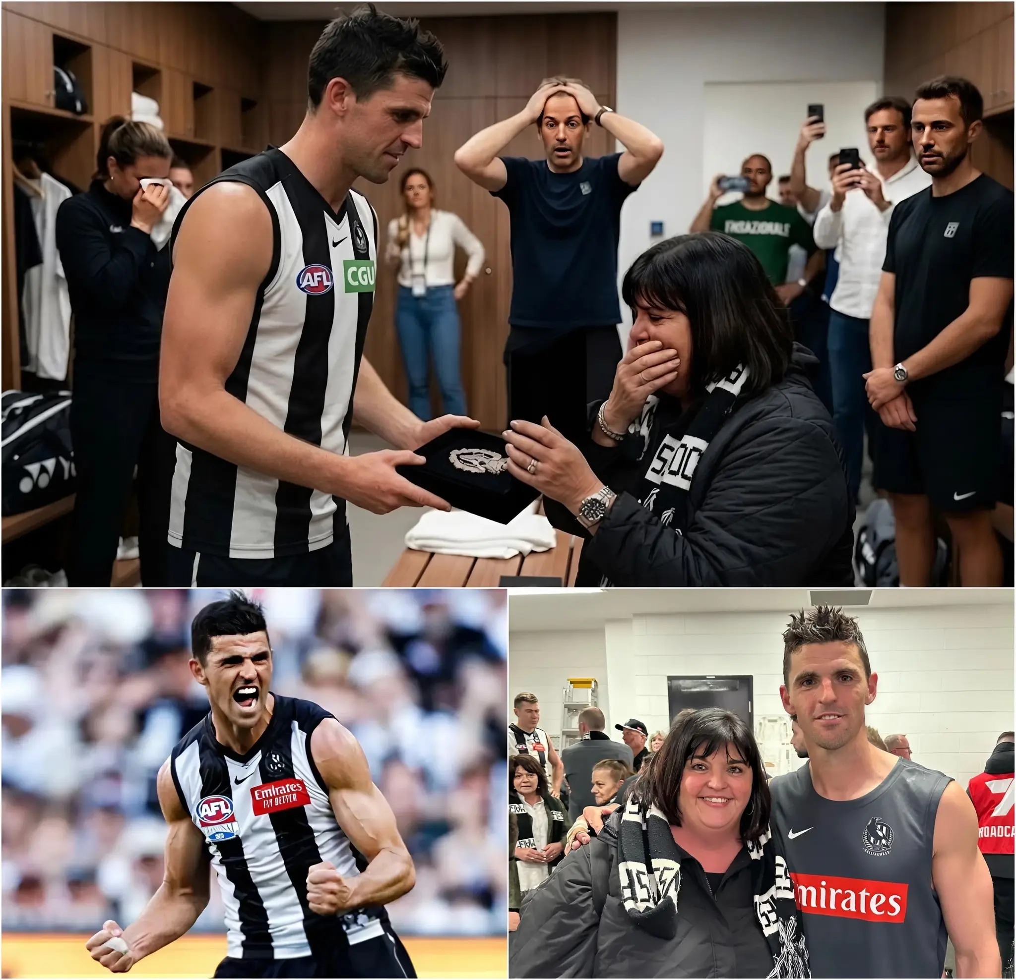 Cover Image for ❤️❤️❤️EMOTIONAL MOMENT: Scott Pendlebury surprises the entire AFL world… and brings everyone to tears with the “special” gift he reportedly prepared for his mother after that historic night at the MCG! 😳🏉